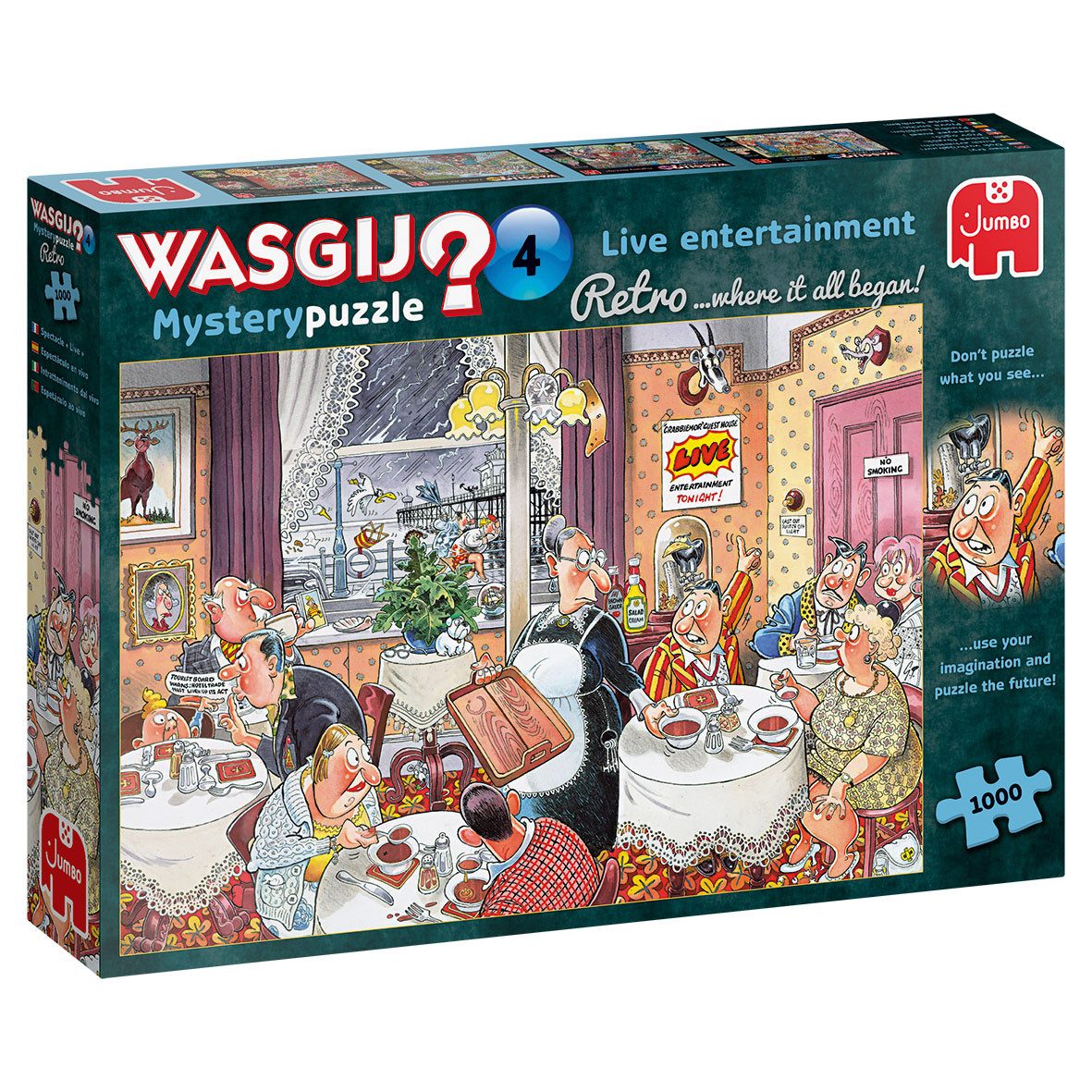 Jumbo Spiele Puzzle Wasgij Mystery Retro 4 Live-Unterhaltung 1000 Teile Puz günstig online kaufen