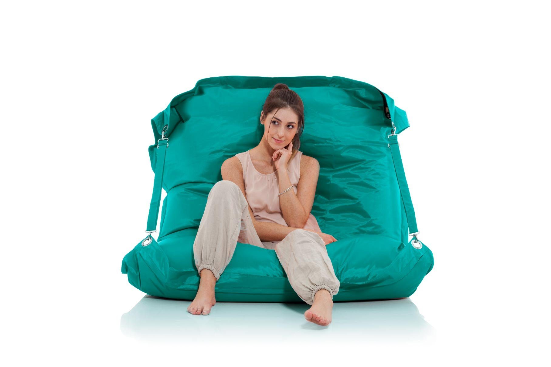 & Bean-Bag 450L Supreme Smoothy Outdoor Erwachsene Indoor Kinder für Sitzkissen Sessel), Sitzsack (Riesensitzsack, Sitzsack Pazifik-Blaugrün & XXL