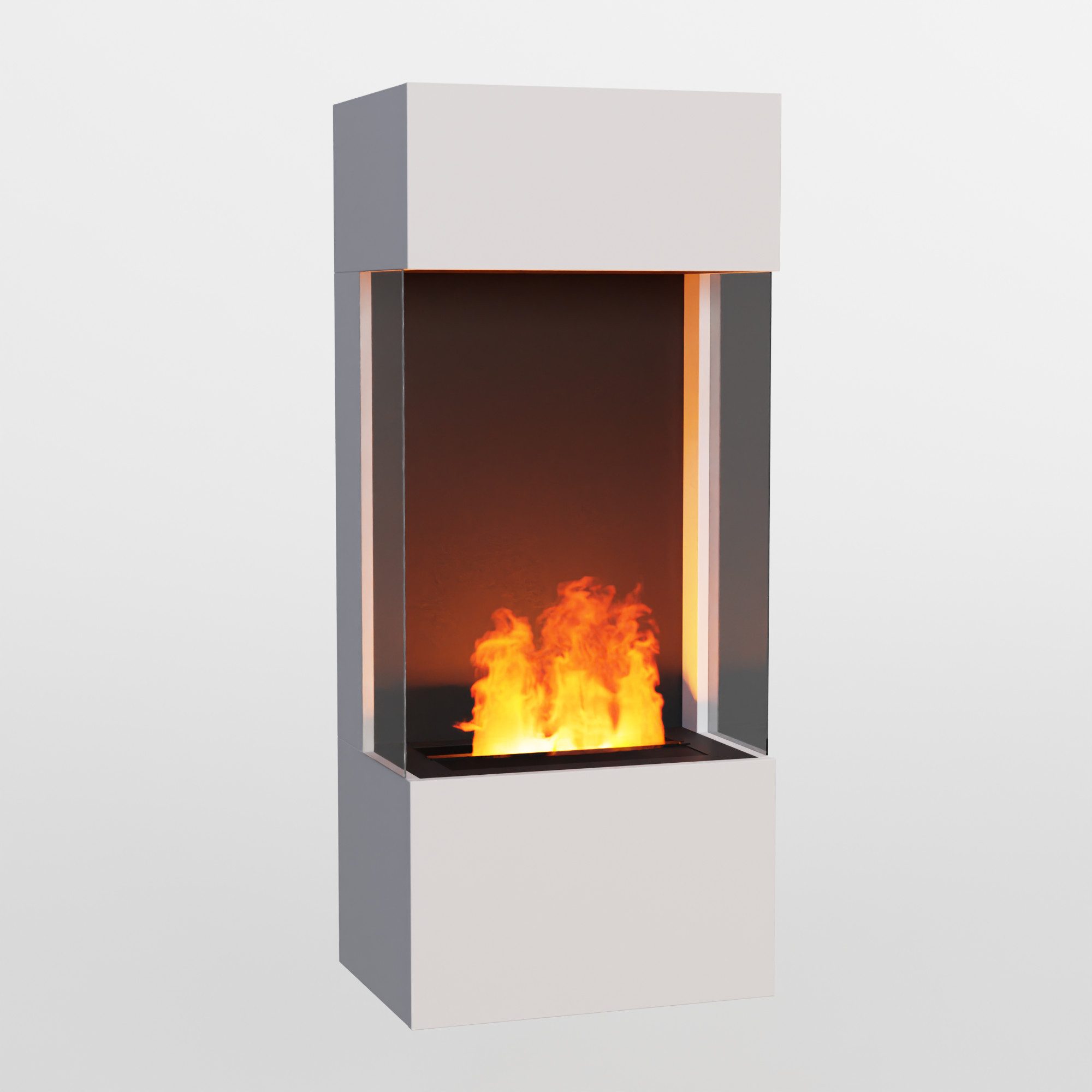 GLOW FIRE Elektrokamin OGF 4 Wasserdampf Kamin, Standkamin, Elektrischer Kamin, Wasserdampfkamin mit 3D Feuer und Knisterfunktion