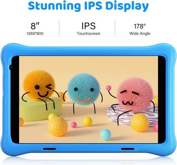 Wqplo Google-zertifiziert Tablet (8", 32 GB, Android 12, 2,4G+5G, mit IPS HD,4000 mAh,WiFi, Bluetooth,Dual-Kamera,Kindersteuerungsmodus)