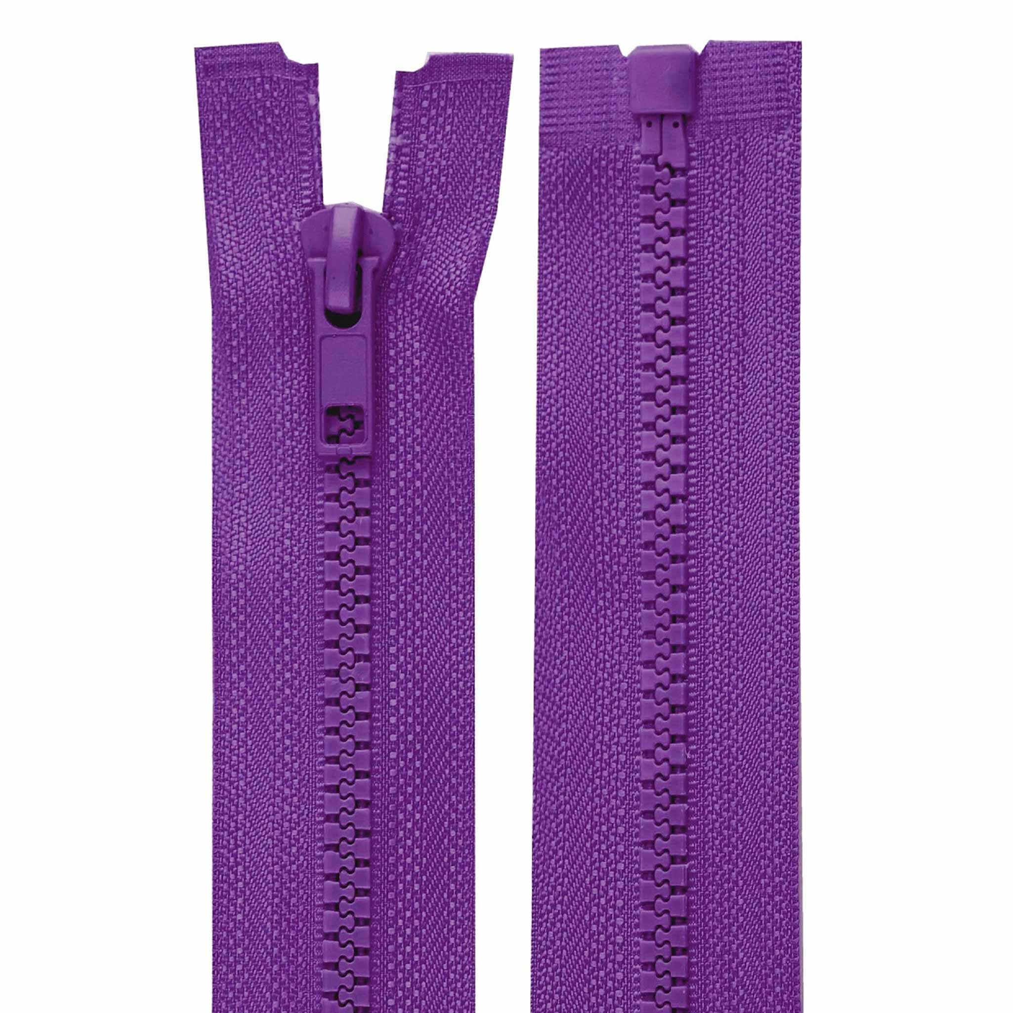 maDDma Reißverschluss 1 Reißverschluss Kunststoff-Profil 5mm 75cm Profilreißverschluss, lila purpur