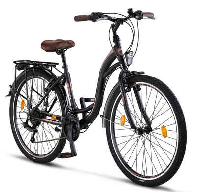 Licorne Bike Cityrad Licorne Bike Stella Premium City Bike in 24, 26 und 28 Zoll, 21 Gang
