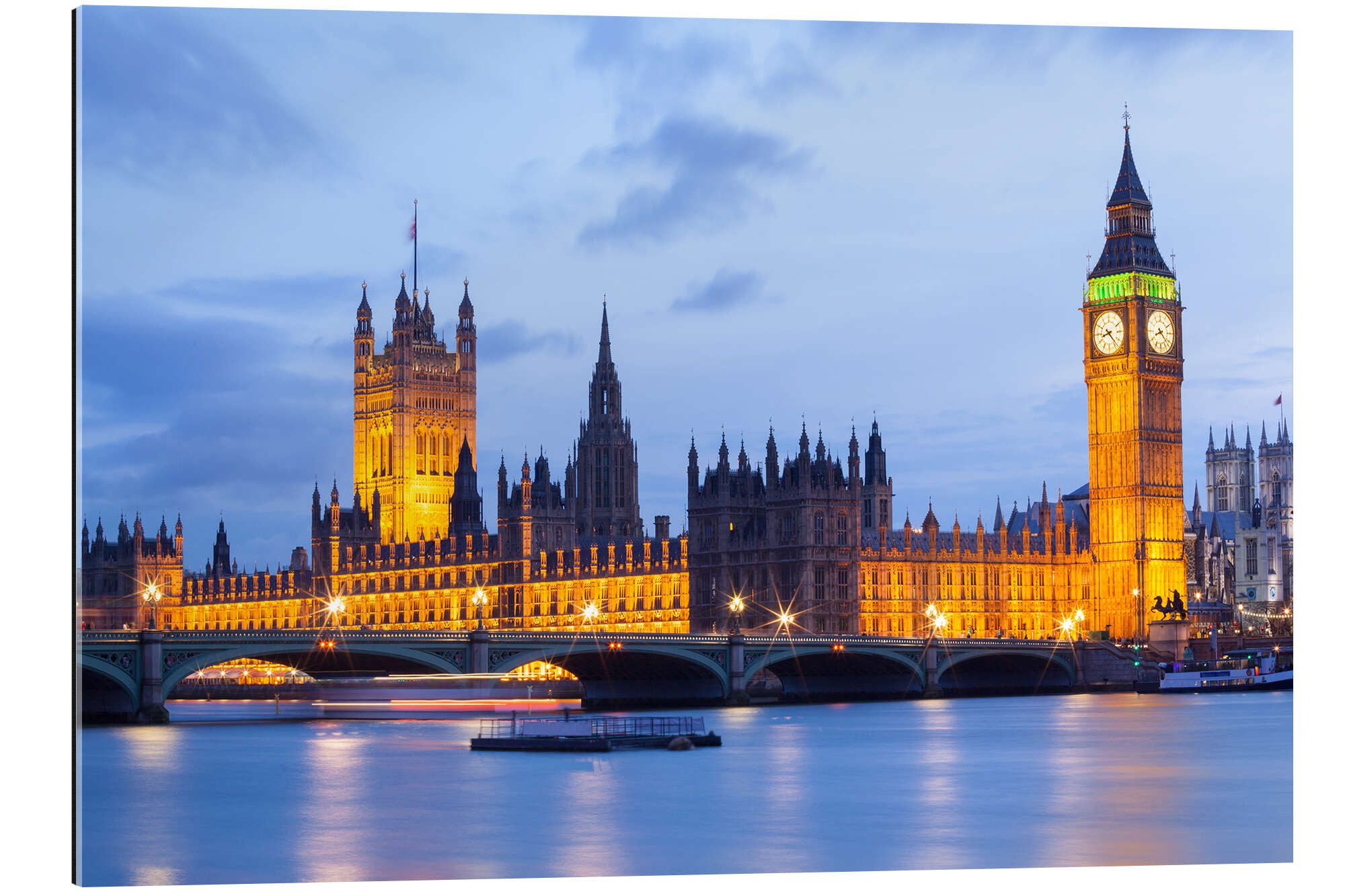 Posterlounge Wandbild Big Ben und Westminster Bridge in London, Editors Choice, erhältlich als Poster, Leinwandbild, Wandsticker oder Acrylglasbild