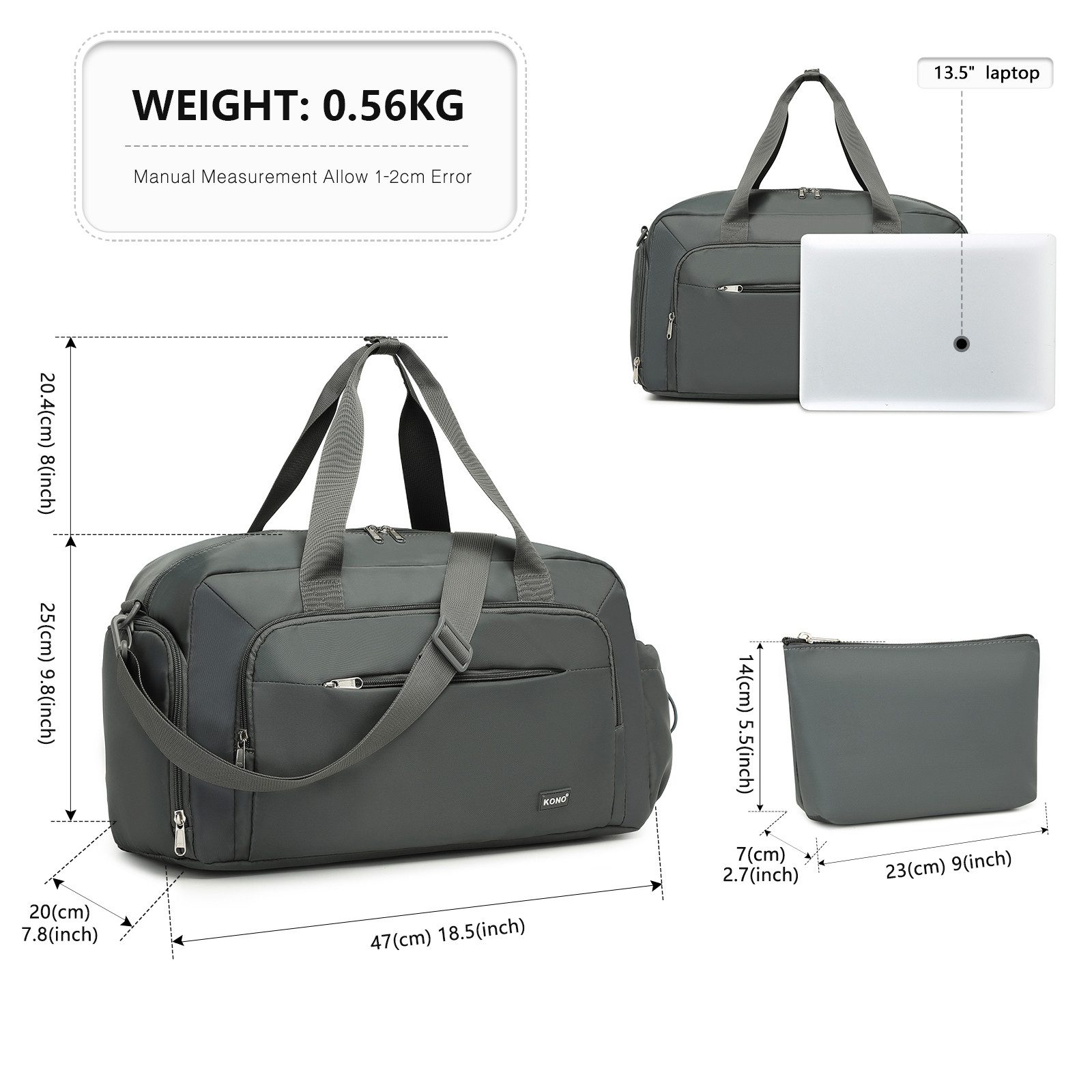 KONO Reisetasche Vielseitiges Reise Wochenendtaschen Set günstig online kaufen