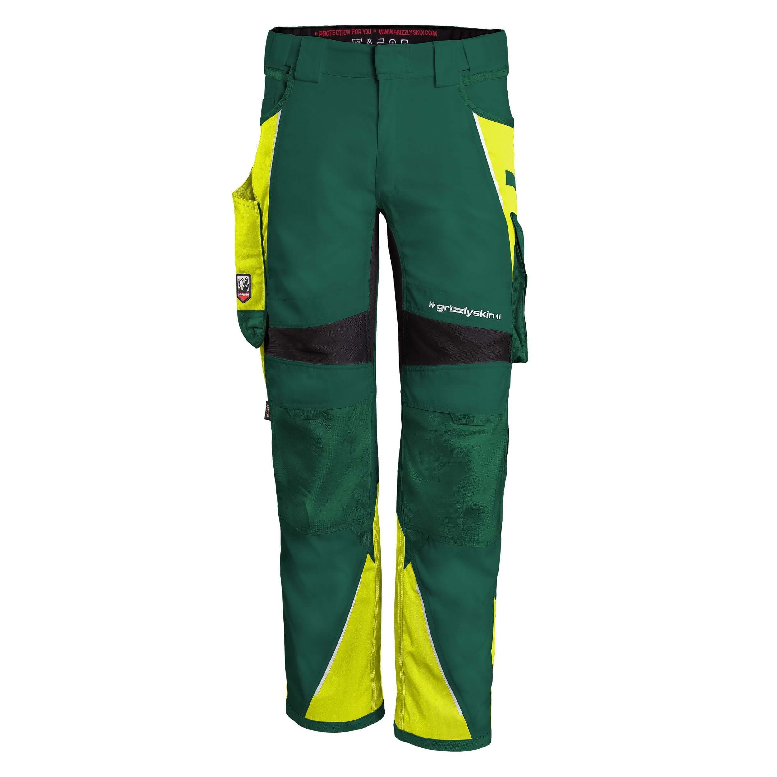 Qualitex Workwear Arbeitshose Bundhose "IRON" grün/warngelb, Gr. S62