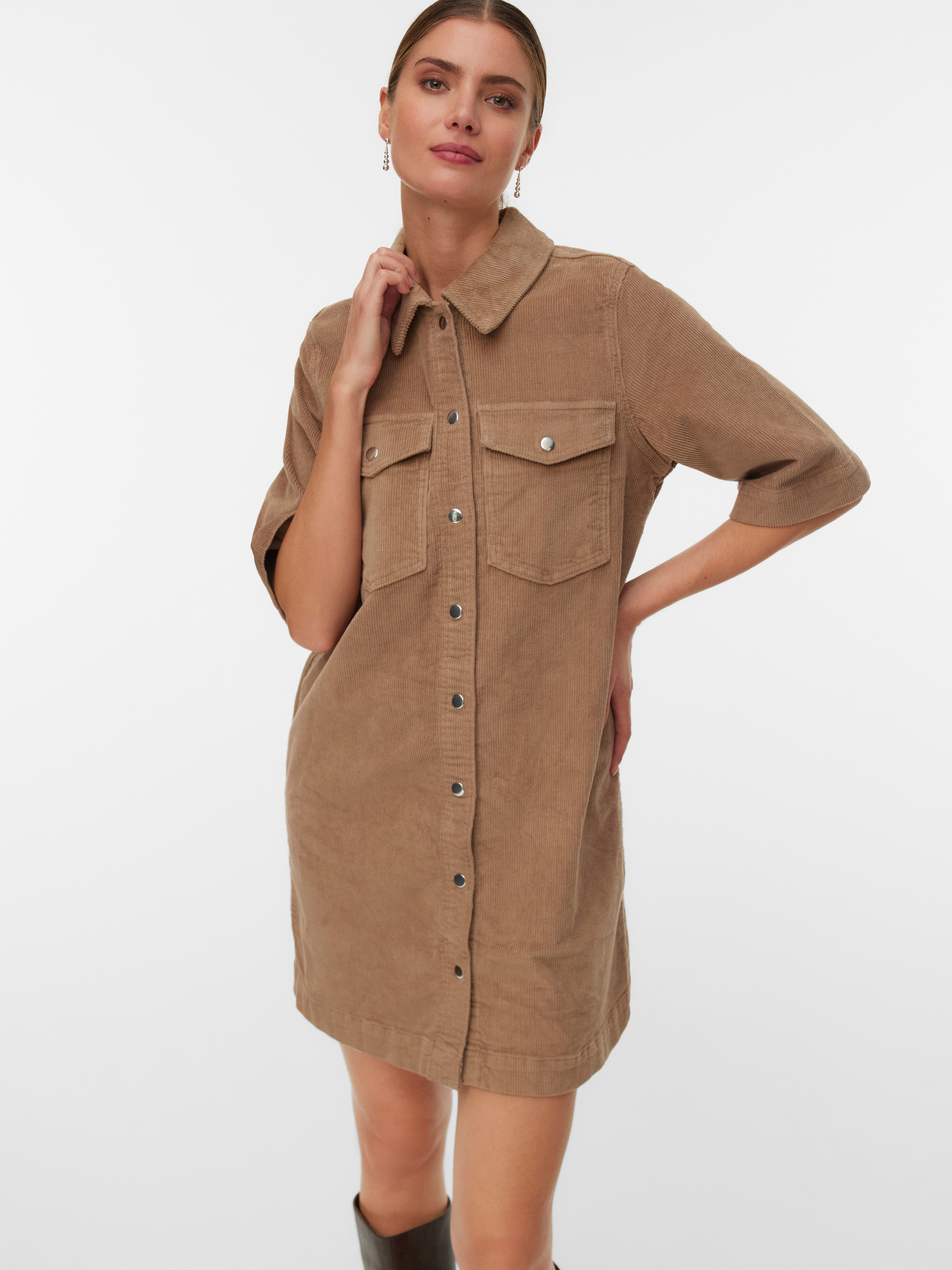 Vero Moda Cordkleid VMFENJA 2/4 SHORT CORDUROY DRESS NOOS günstig online kaufen