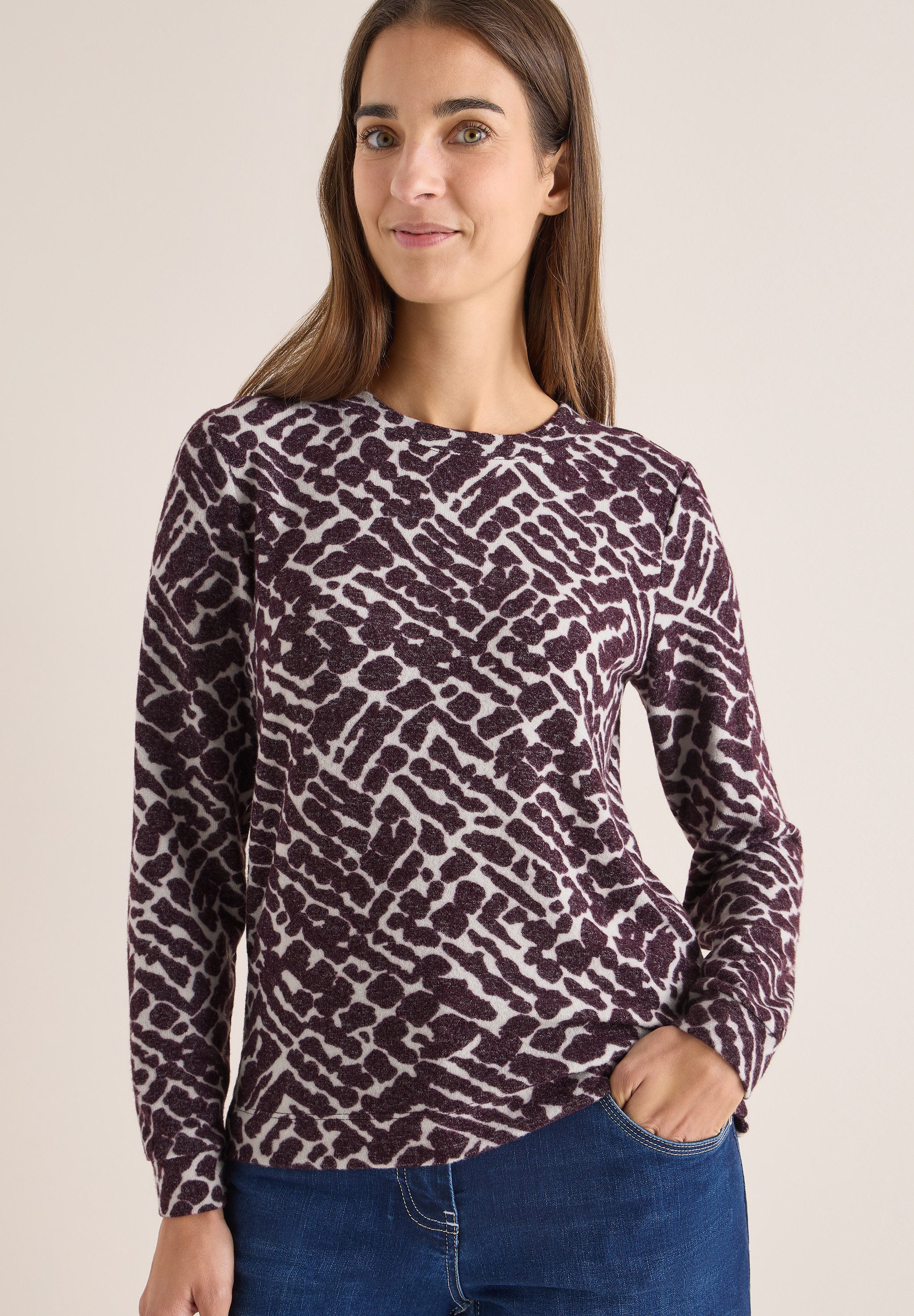 CECIL Langarmshirt mit grafischem Muster günstig online kaufen