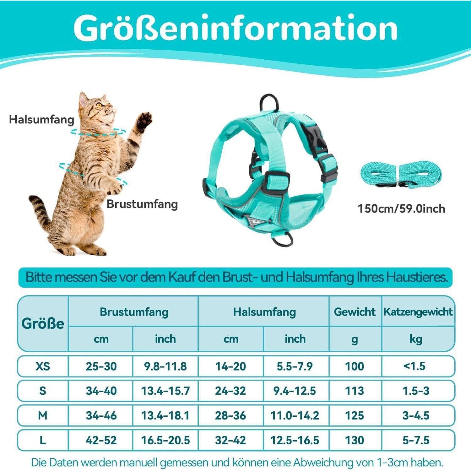 LuxusKollektion Katzen-Halsband Katzengeschirr Ausbruchsicher Verstellbar L günstig online kaufen