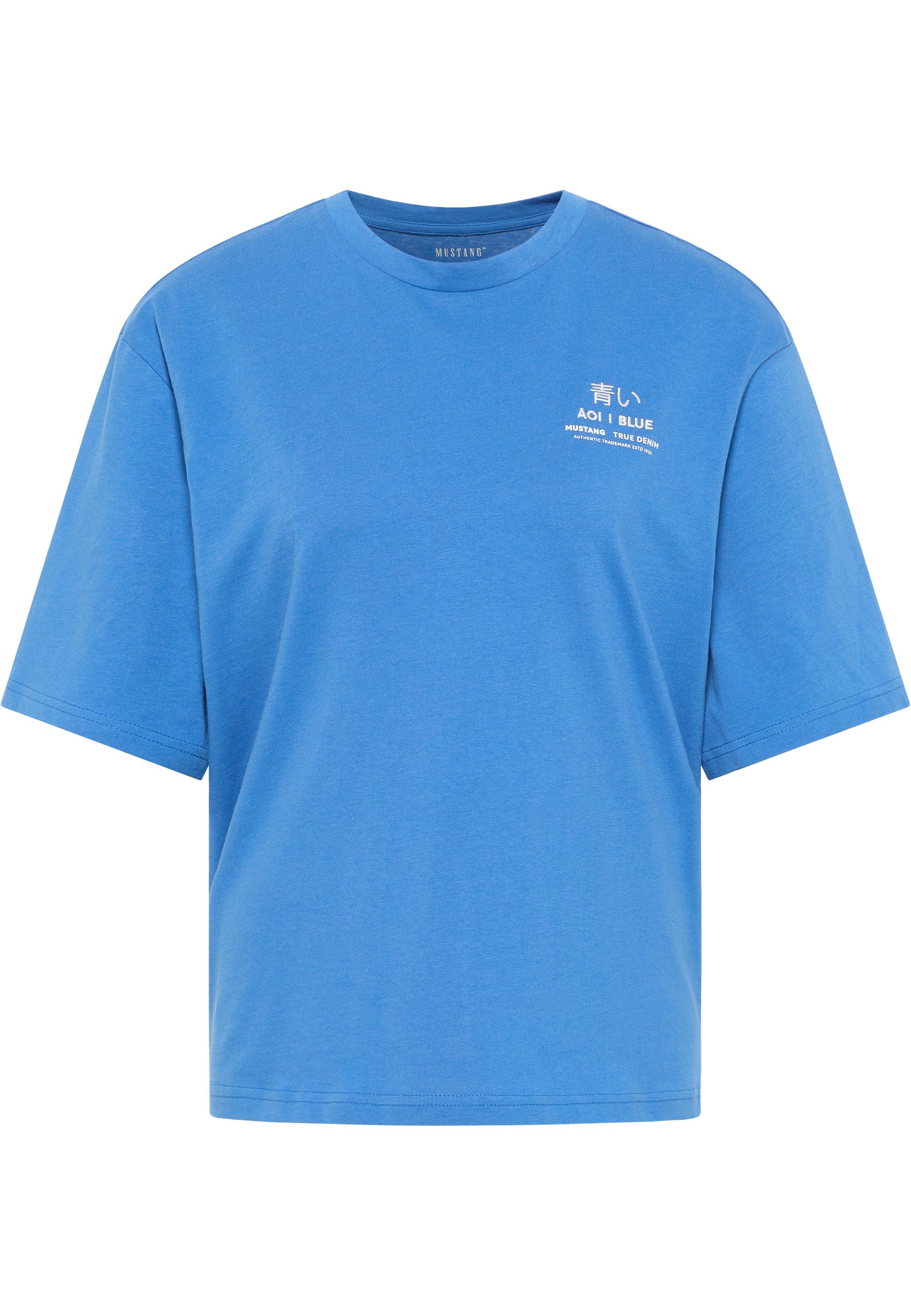 MUSTANG Kurzarmshirt Mustang T-Shirt T-Shirt königsblau | T-Shirts