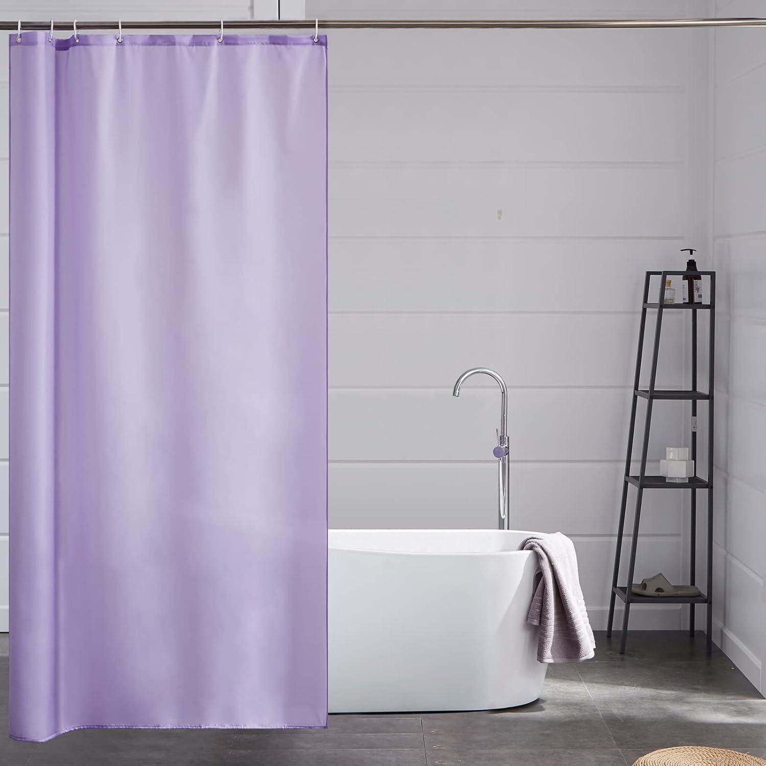 LuxusKollektion Duschvorhang Duschvorhang schmal Eckdusche Polyester H200 x B100 cm 1er Pack Lila