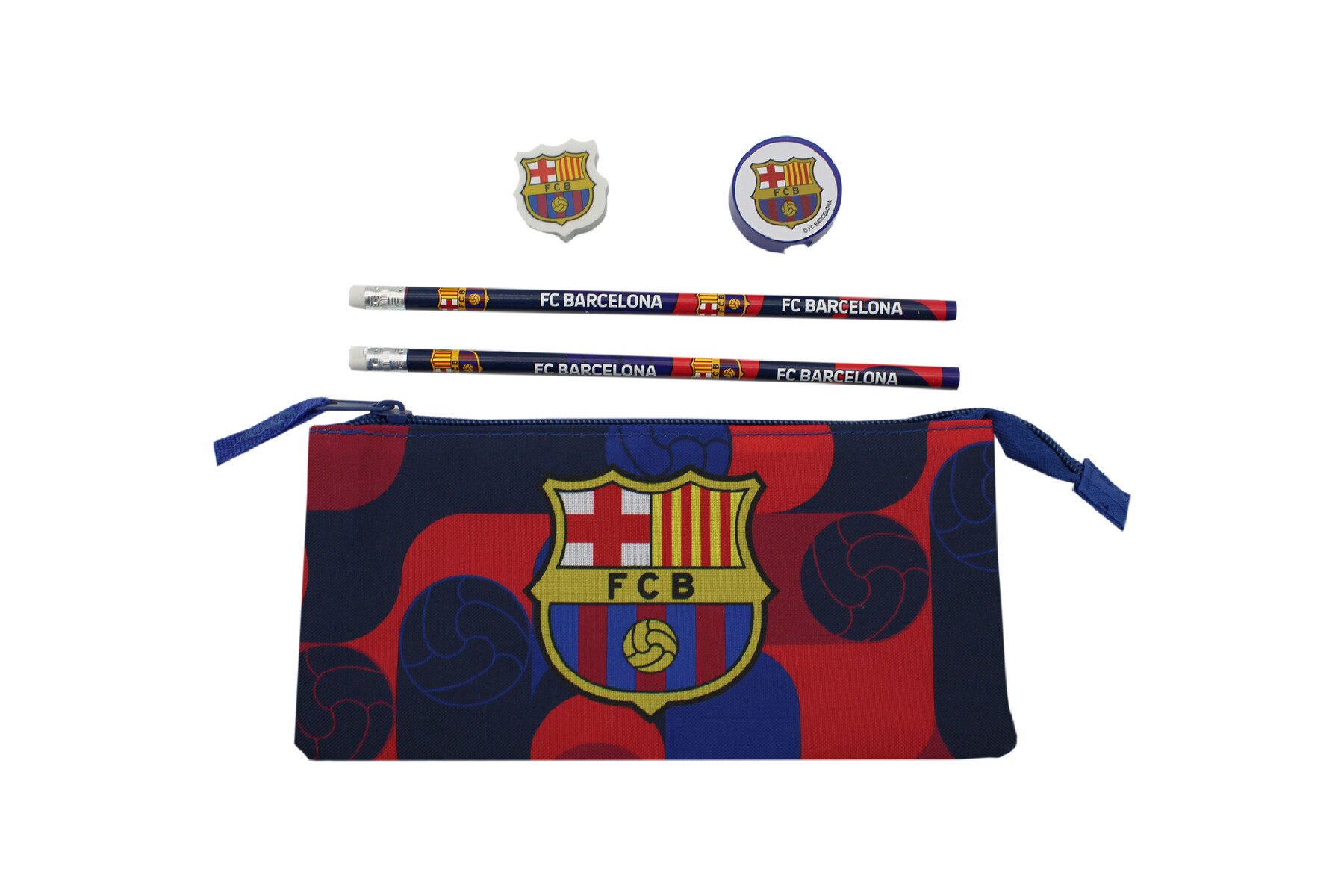 FC Barcelona Federmäppchen 3 Fächer Federmappe mit Reißverschluss, (1-tlg)