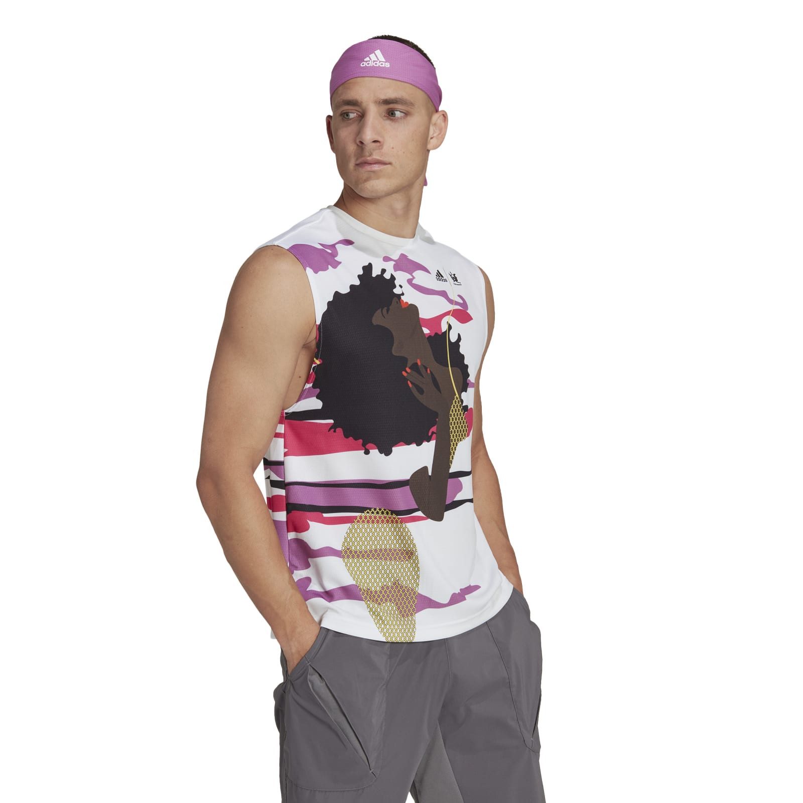 adidas Performance Tanktop x Thebe Magugu New York ärmellos weiss Herren