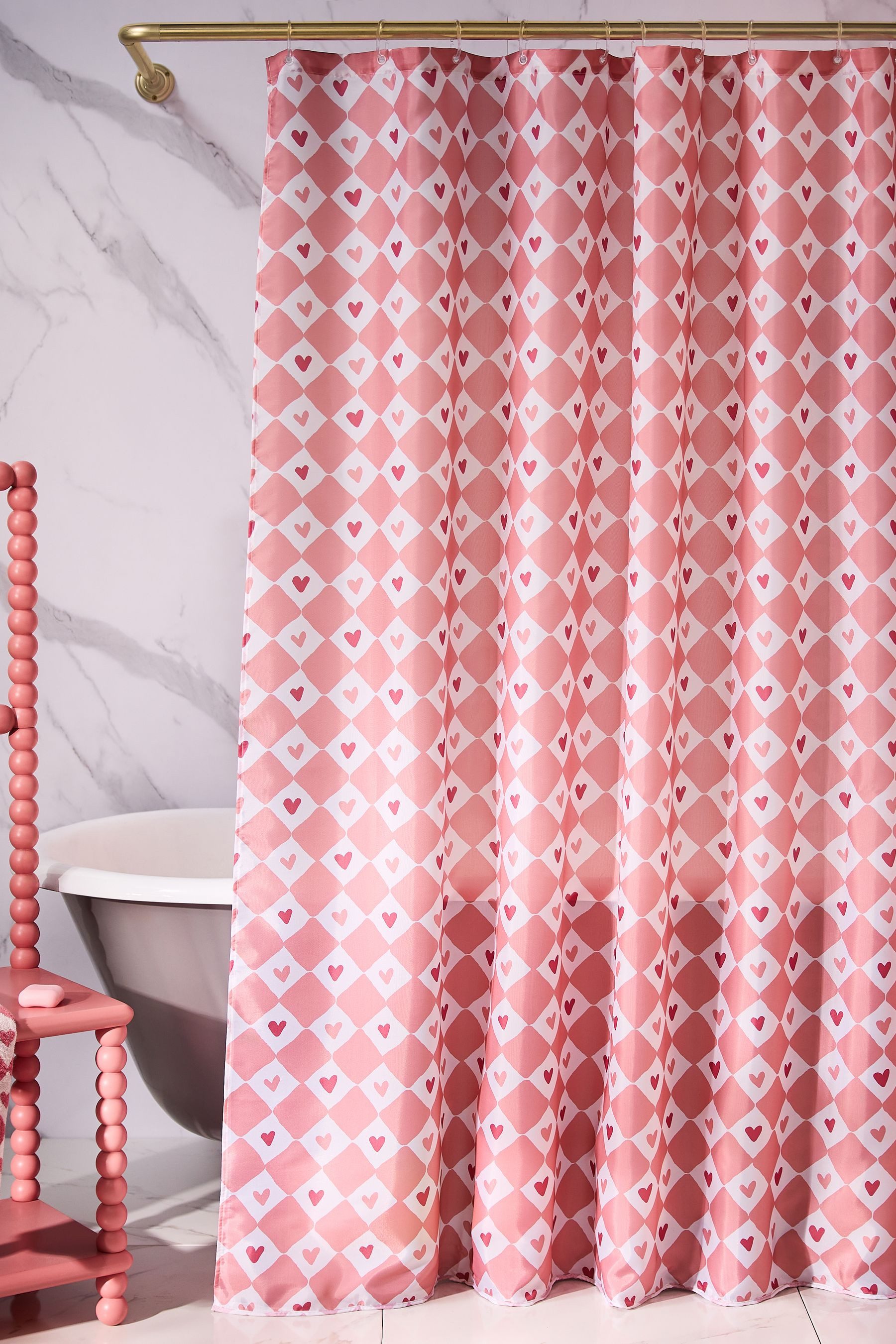 Next Duschvorhang Duschvorhang mit Herzmuster (1-tlg) günstig online kaufen