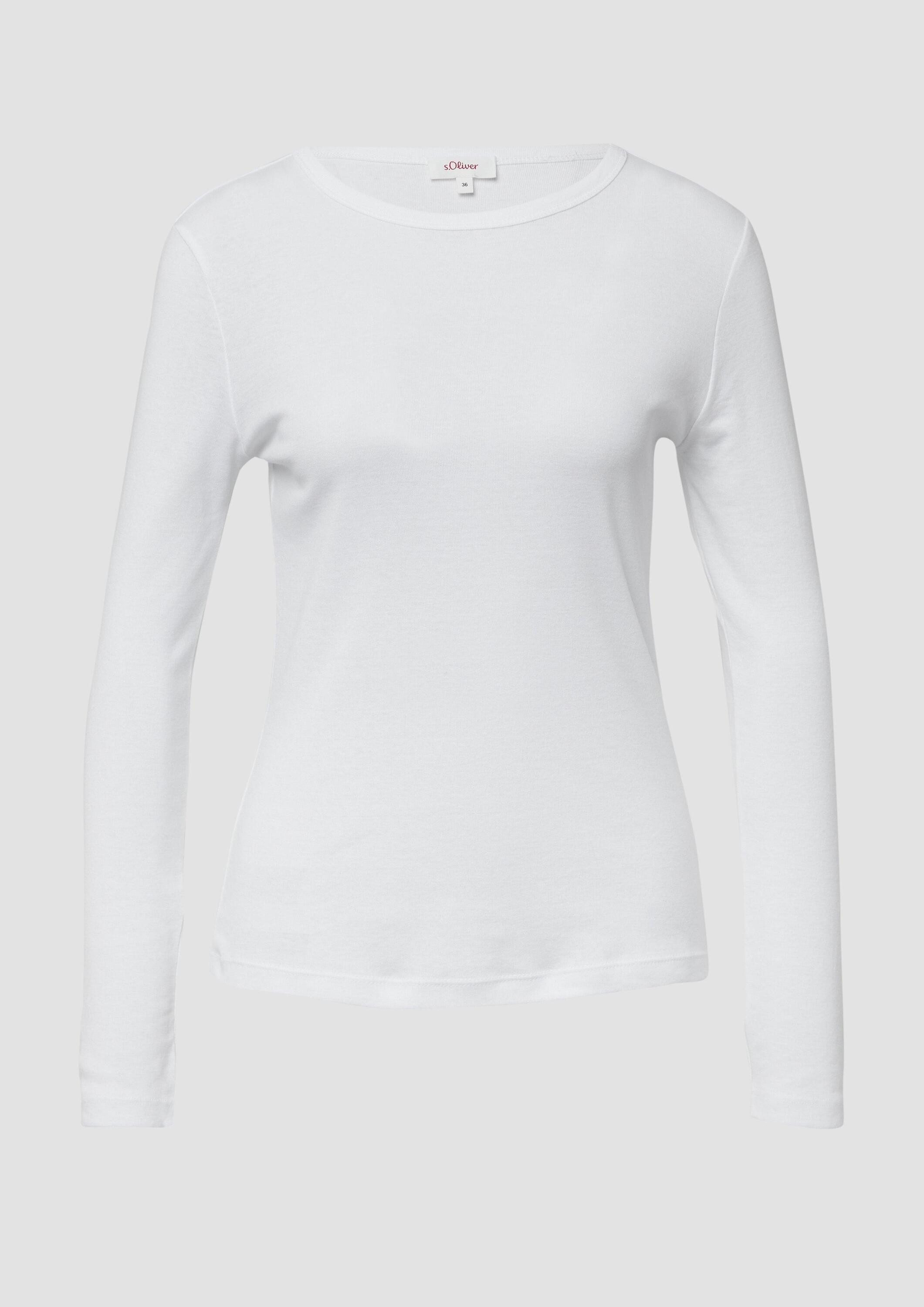 s.Oliver Langarmshirt T-Shirt Longsleeve im Slim Fit