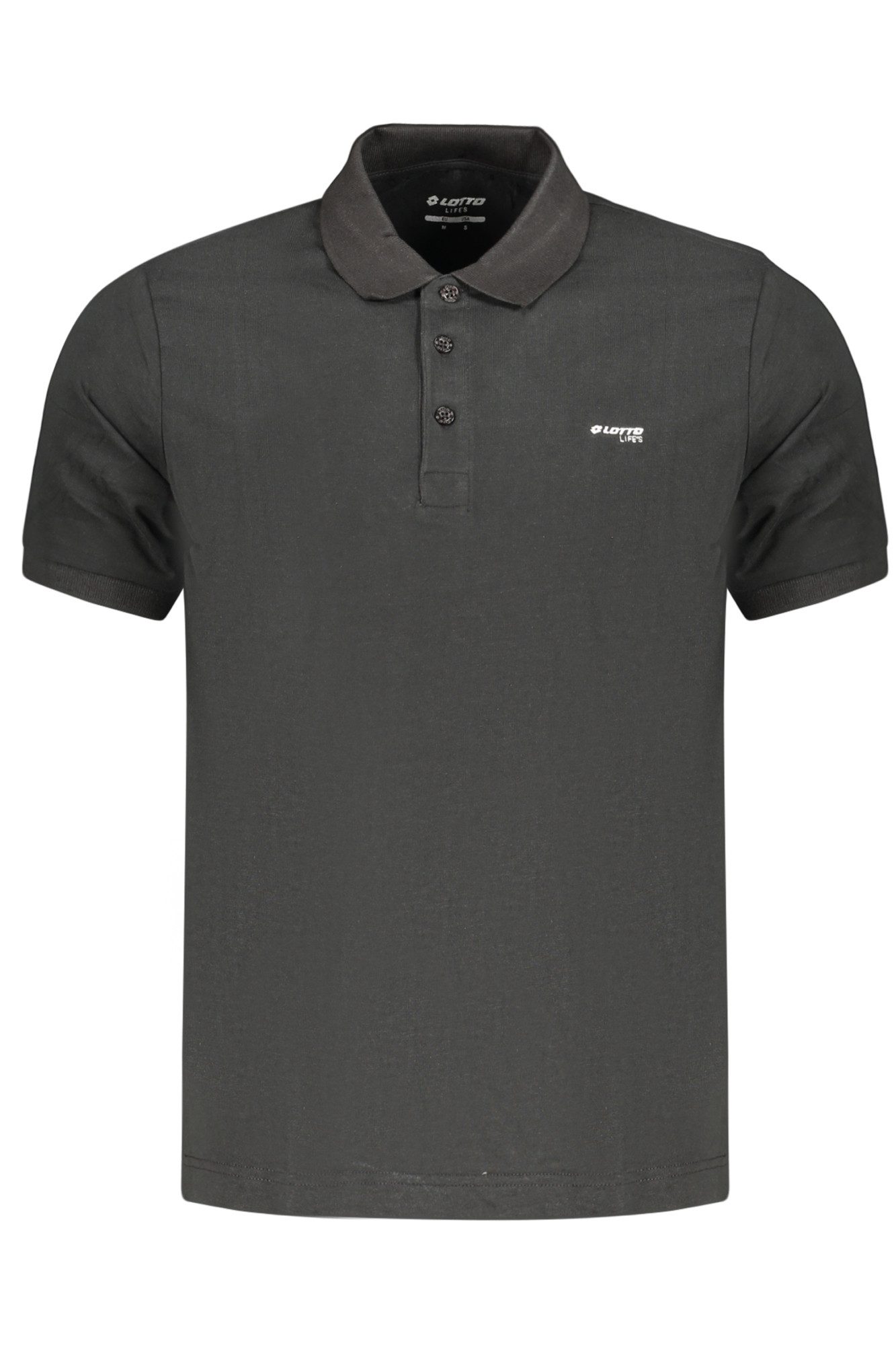 Lotto Poloshirt Elegantes Schwarzes Kurzarm-Polohemd für Herren