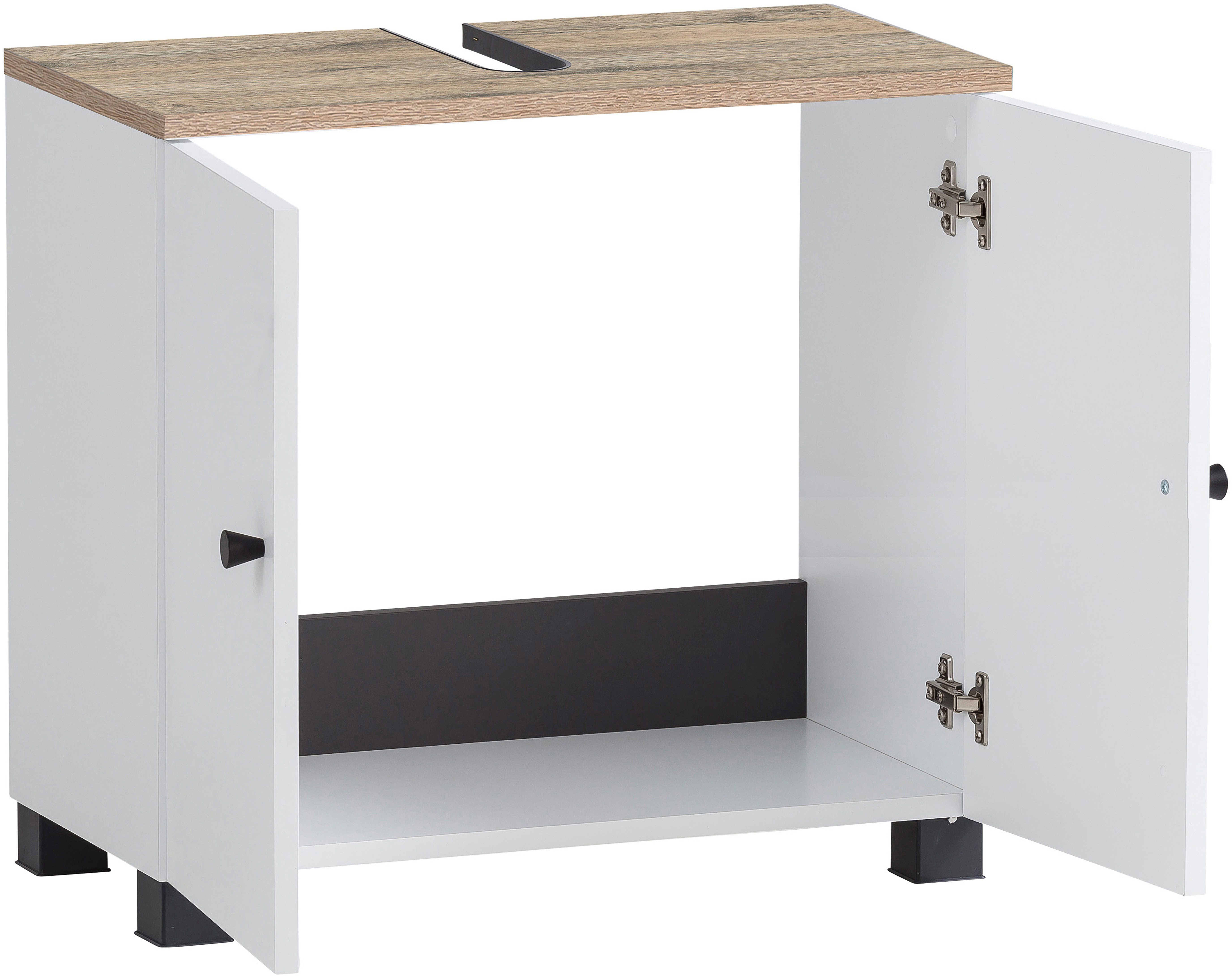 welltime Waschbeckenunterschrank Lugo, Waschbeckenunterschrank, Made in Germany, B: 59 cm Solide Verarbeitung - Dieses Produkt ist in Deutschland gefertigt – Bild 4 von 5