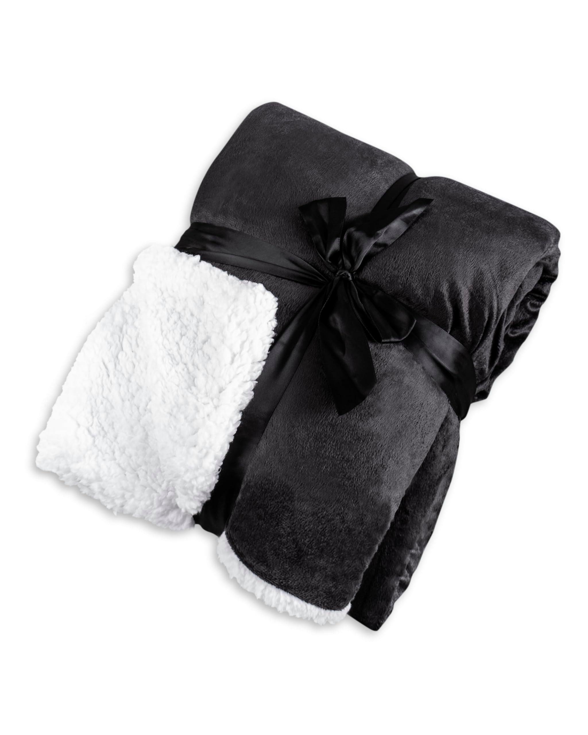 Wohndecke in Lammfell‑Optik - Kuscheldecke flauschig – Sherpa Fleecedecke, günstig online kaufen