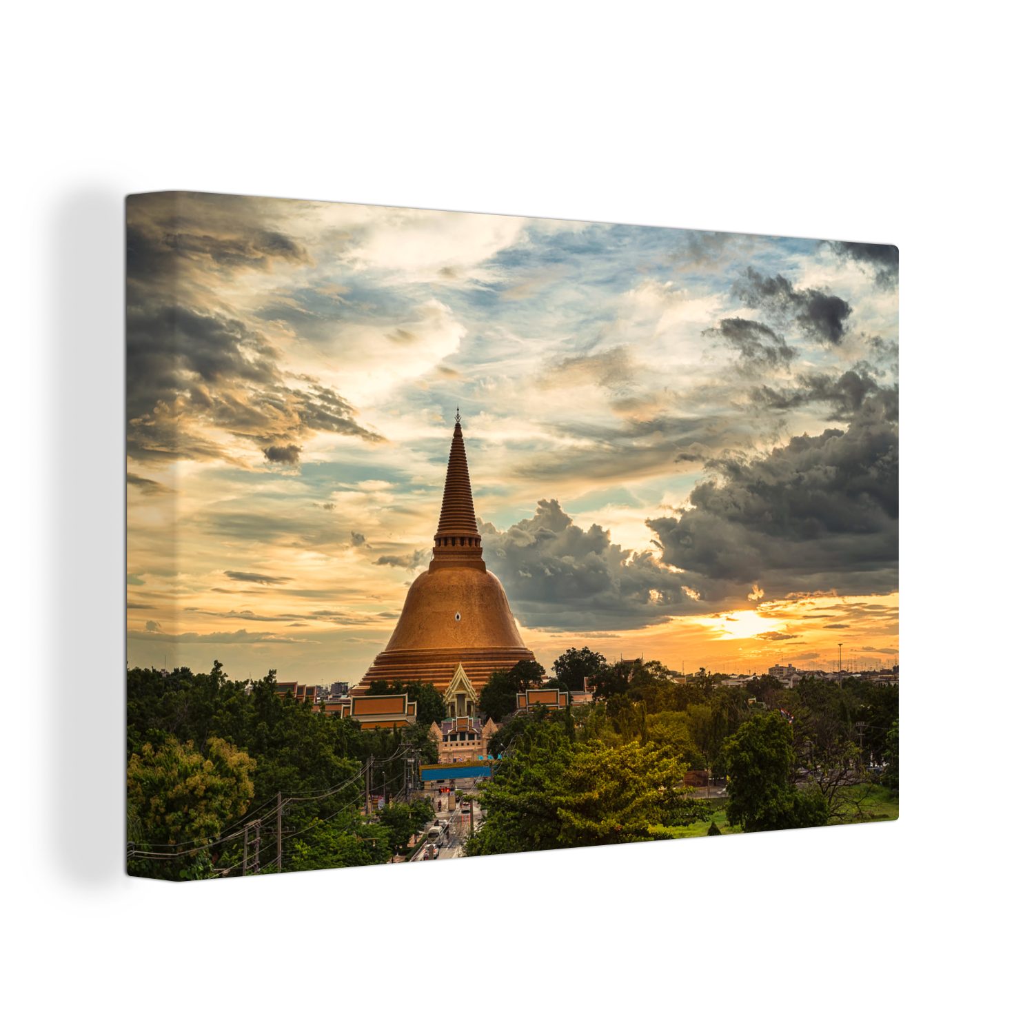 OneMillionCanvasses® Leinwandbild Thailand - Pflanzen - Sonne, (1 St), Wandbild Leinwandbilder, Aufhängefertig, Wanddeko, 30x20 cm