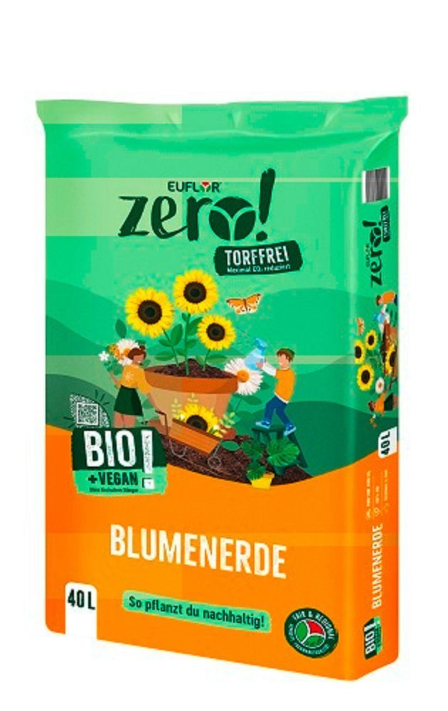 Euflor Bio-Erde Euflor Zero! Bio Blumenerde 40 Liter