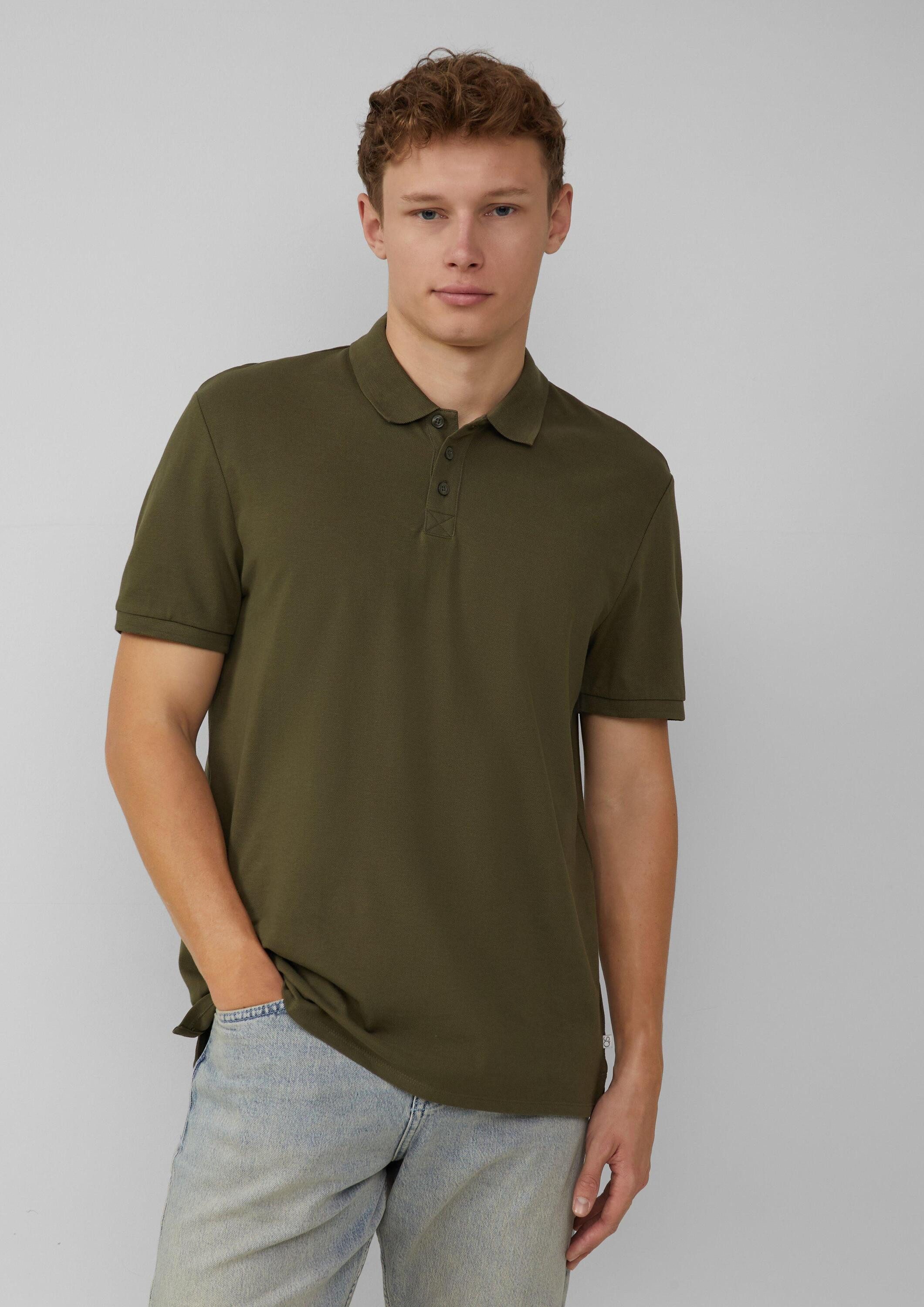 QS Kurzarmshirt Polo-Shirt Poloshirt aus Piqué