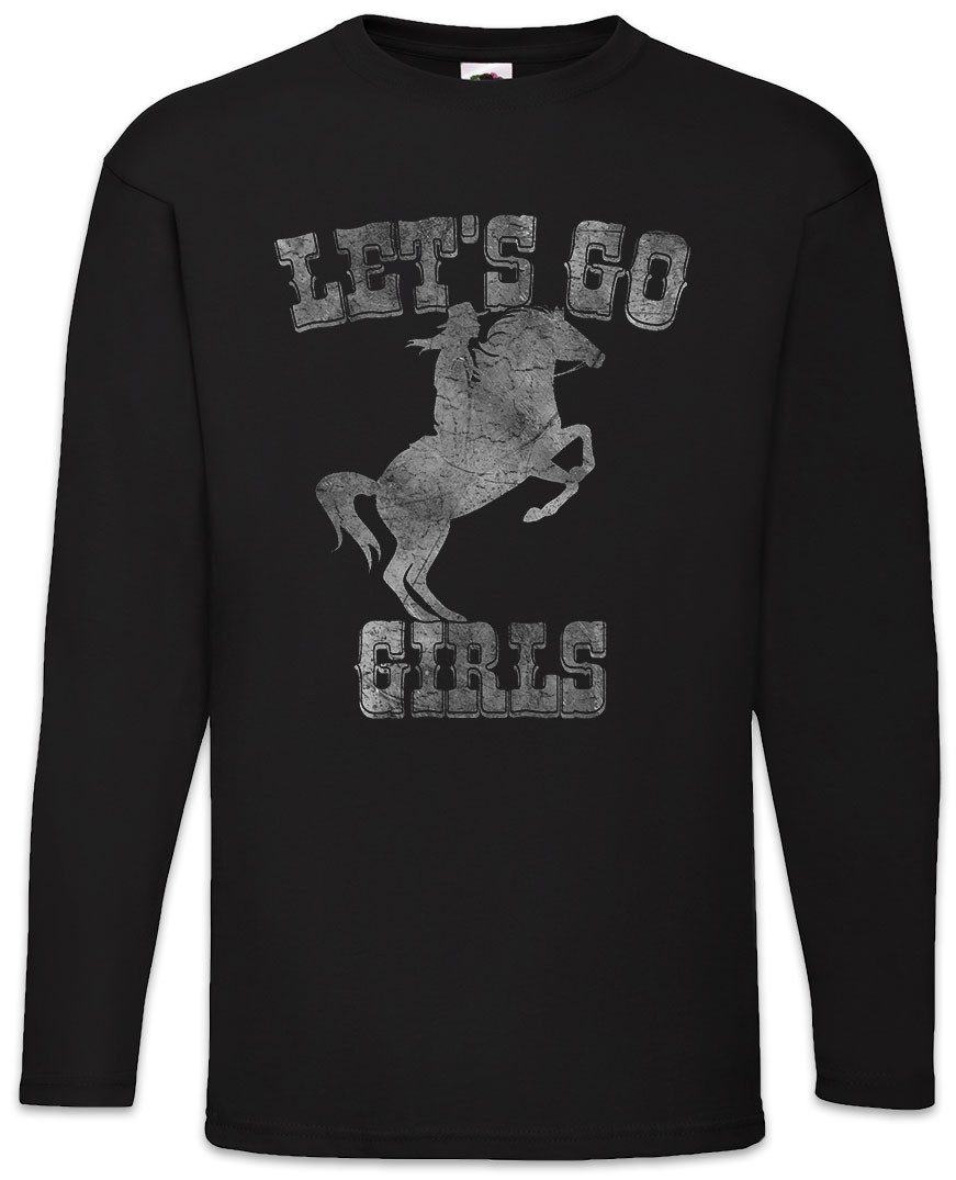 Langarmshirt Let's Go Girls Cowgirl Langarm T-Shirt Country Horse Western Pferd Hut