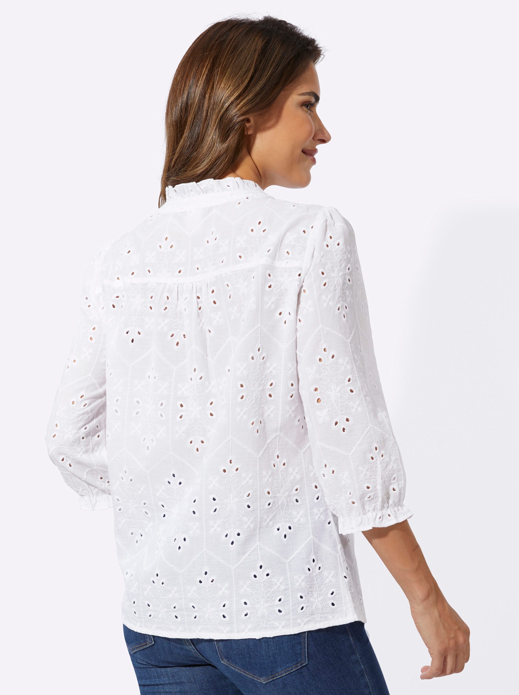 Sieh an! Klassische Bluse Baumwollbluse günstig online kaufen