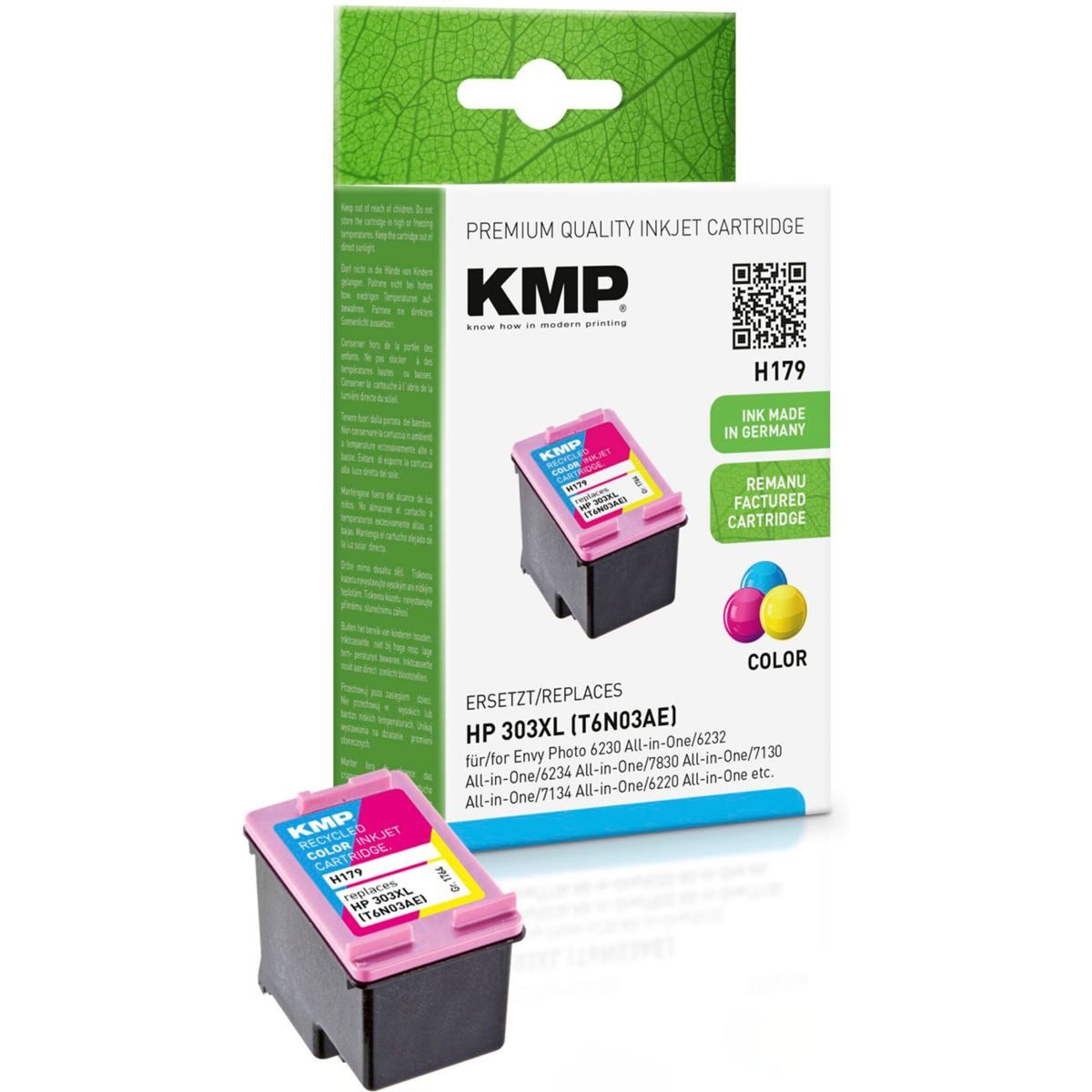 KMP H179 Tintenpatrone 3-farbig kompatibel mit HP Tintenpatrone