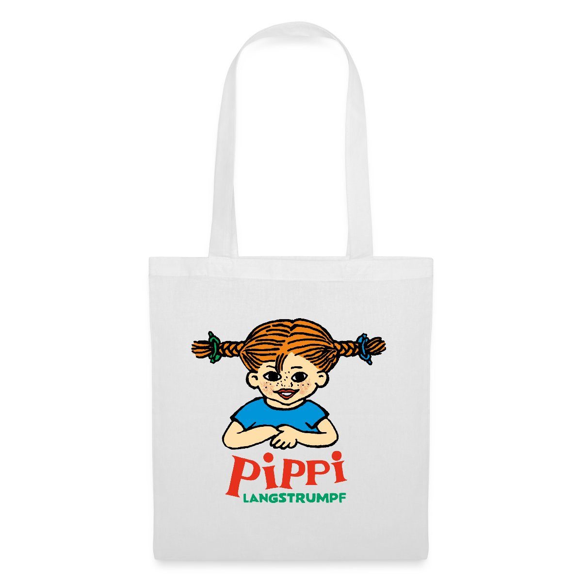 Spreadshirt Henkeltasche Pippi Langstrumpf Logo Stoffbeutel (1-tlg)