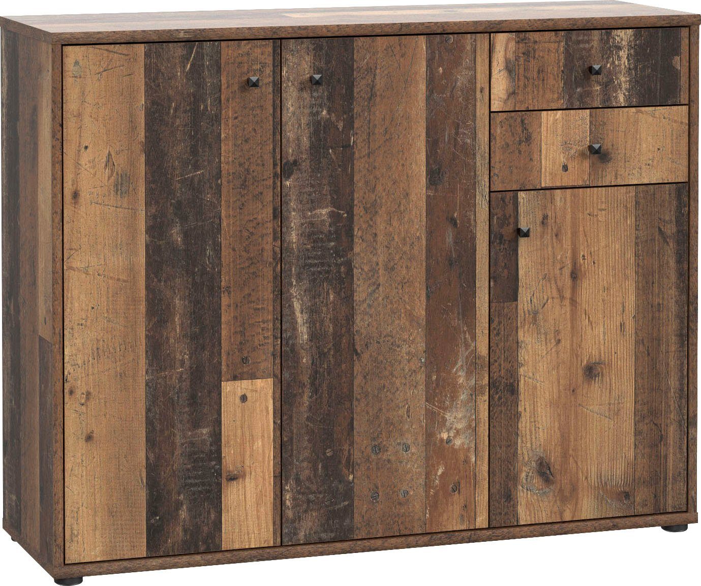 FORTE Kommode Tempra, Kommode, 3 Türen, 2 Schubkästen, viel Stauraum, Breite 108,8 cm