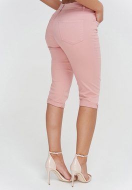 i dodo Jeansshorts Capri Jeans Shorts 3/4 Stretch Kurze Chino Hose Bermuda Pants (1-tlg) 3592 in Pink