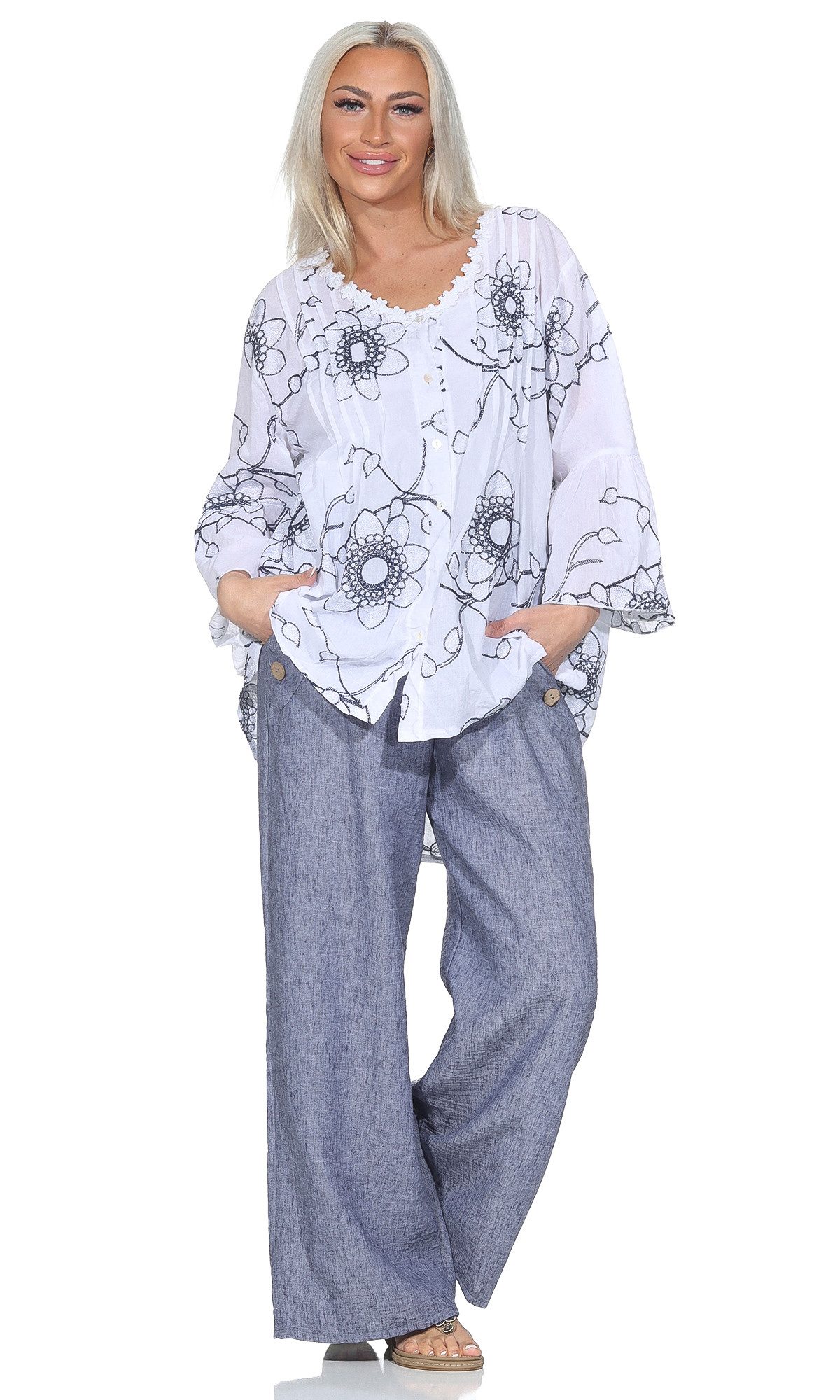 OriginalYou Longbluse Damen Bluse leichte Schlupfbluse Sommer Spitzenbluse günstig online kaufen