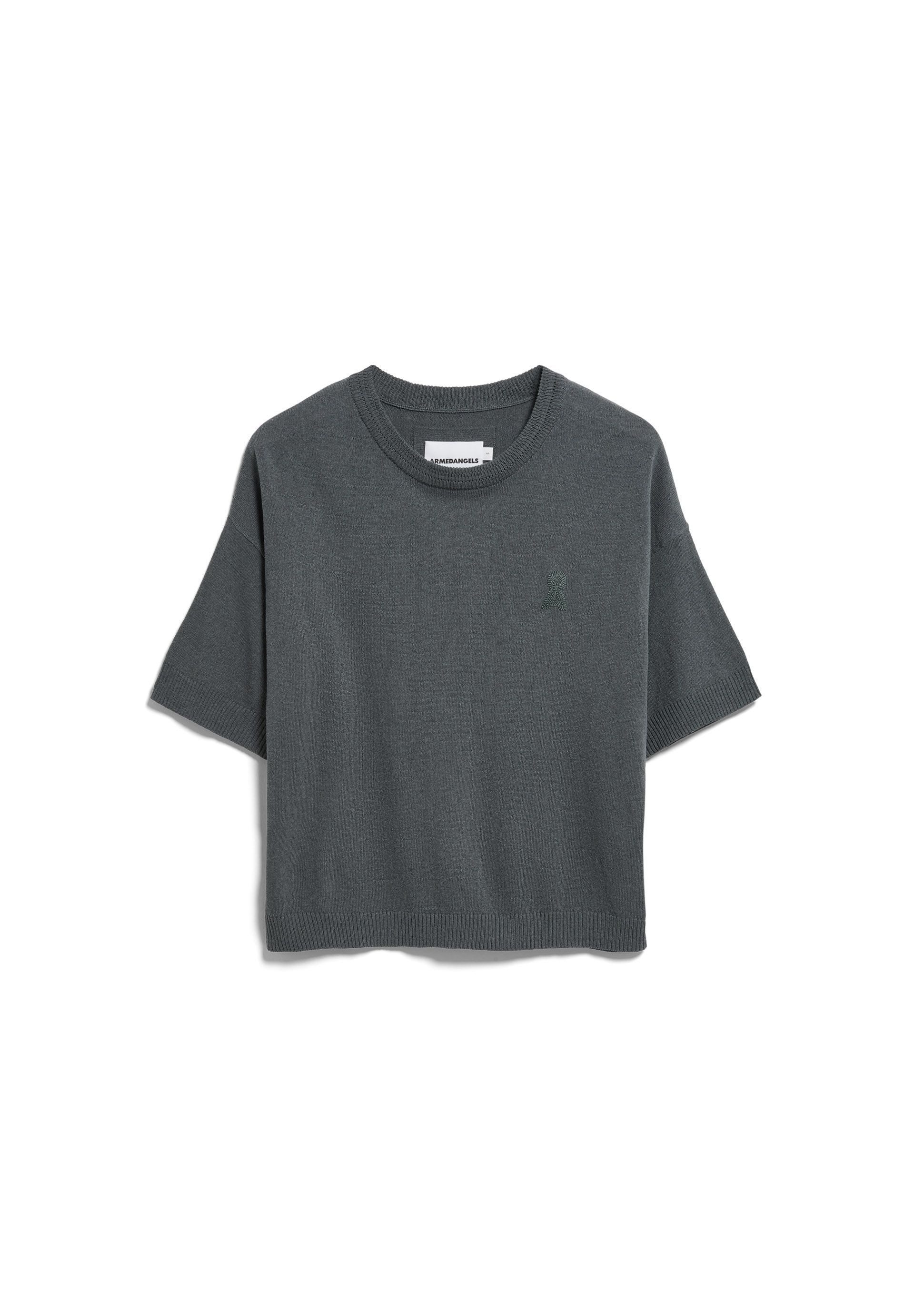 T-Shirt LINO BLEND Strickshirt aus Leinen-Mix