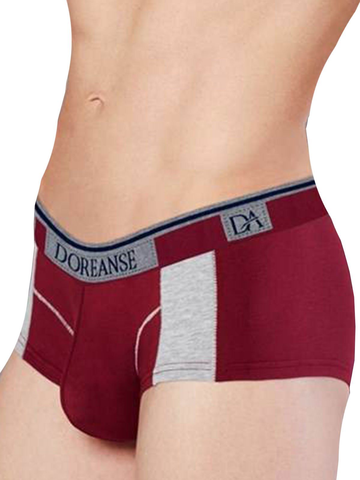 Doreanse Underwear Hipster sportliche Pants Claret/Grau, M, DA1730 Herren Boxer