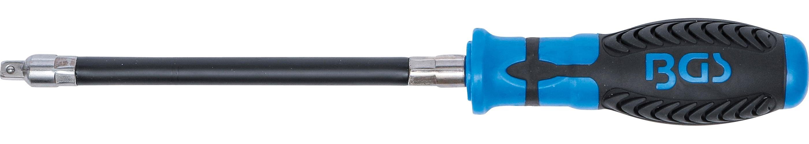 mm 6,3 Schraubendreher flexiblem mit Rundgriff, BGS technic (1/4) Außenvierkant Ratschenringschlüssel