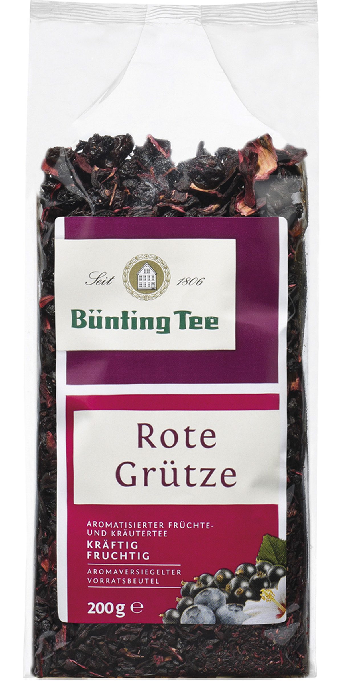 Bünting Tee Tee, Bünting Tee Rote Grütze Früchte und Kräutertee kräftig fruchtig 200g