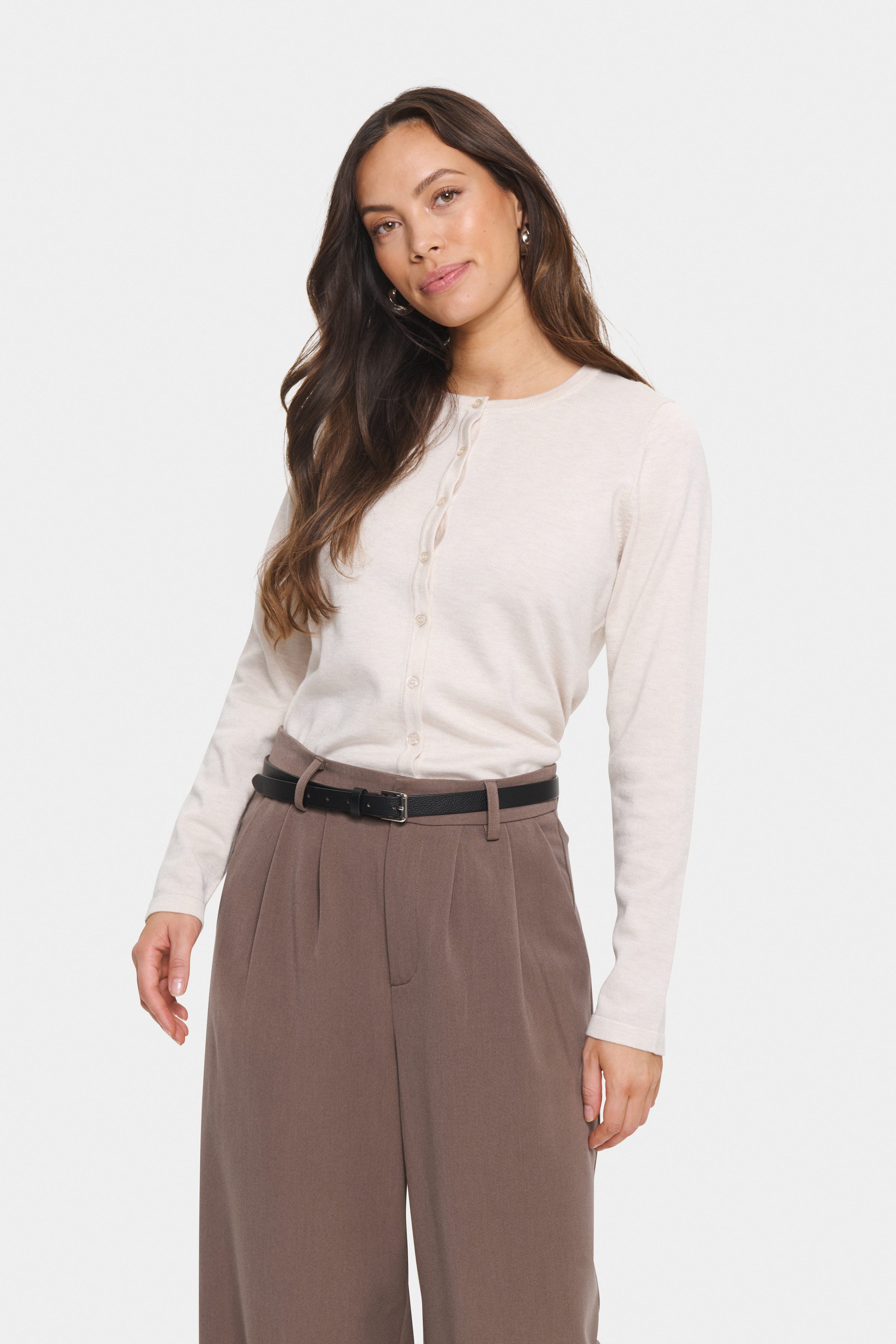 Saint Tropez Strickjacke A8661, MilaSZ R-Neck Cardigan Viskose Feinstrick, günstig online kaufen