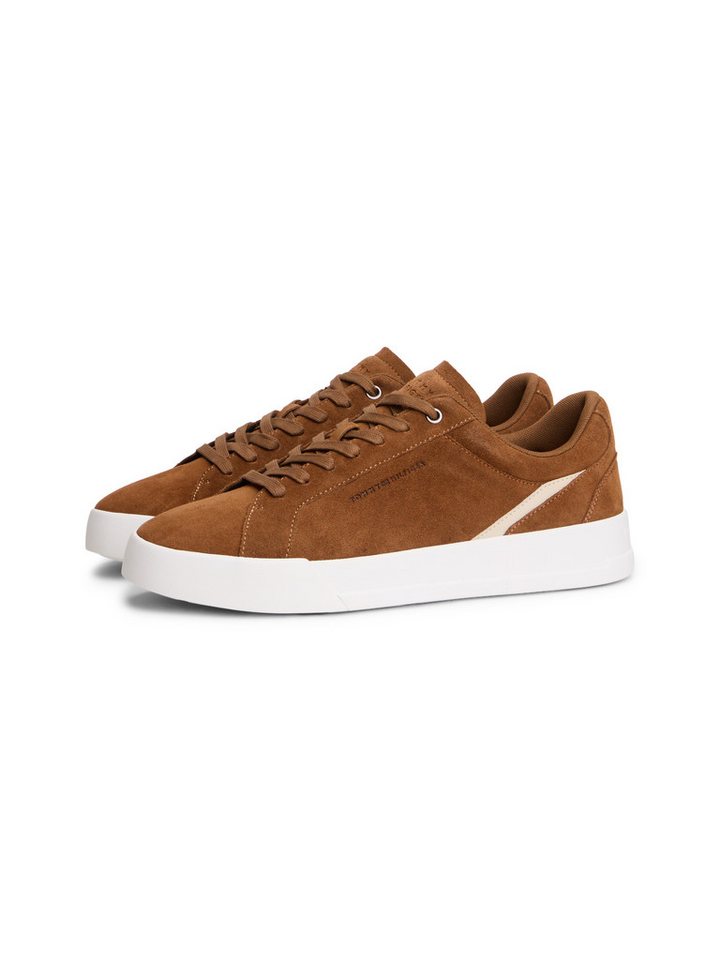 Tommy Hilfiger TH COURT PREMIUM SUEDE Sneaker Freizeitschuh, Halbschuh, Schnürer im Retro-Look