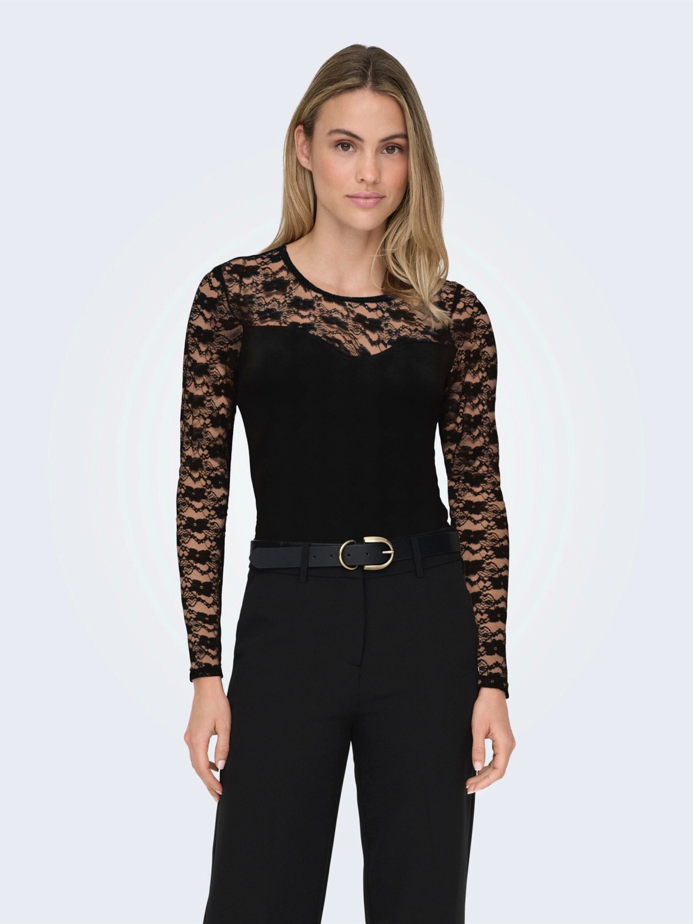 ONLY Langarmshirt ONLSABINA (1-tlg) Spitze