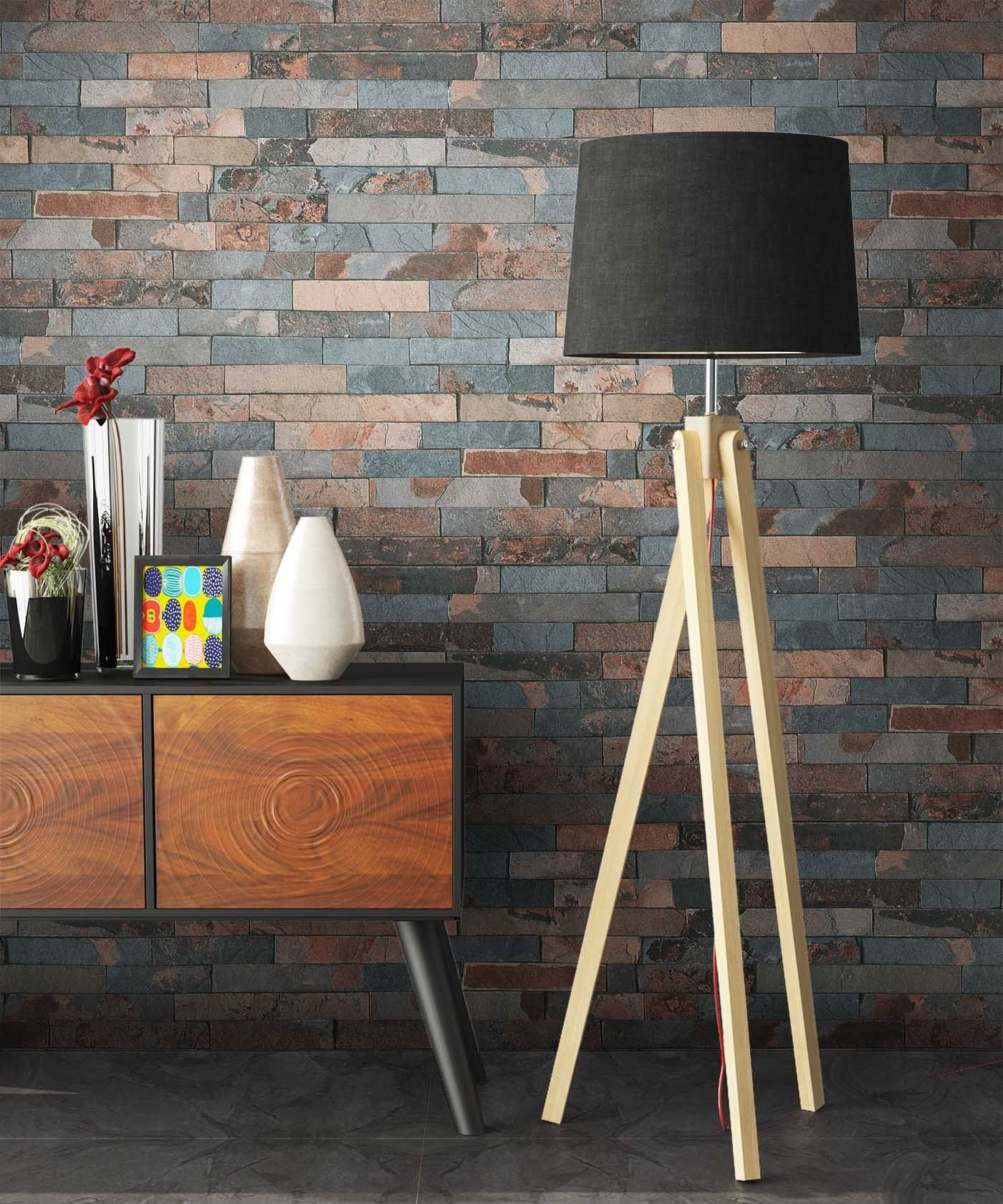 Newroom Vliestapete, Steintapete Grau Braun Ziegelstein günstig online kaufen