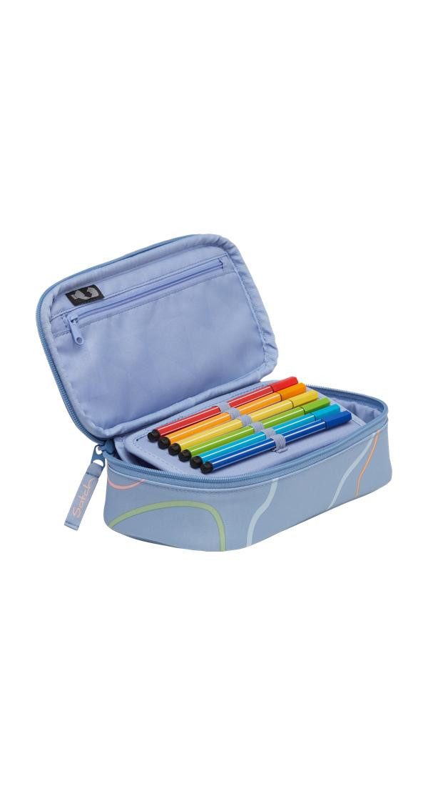 Satch Federmäppchen Schlamperbox, (2-tlg), inklusive Geodreieck und Stundenplan
