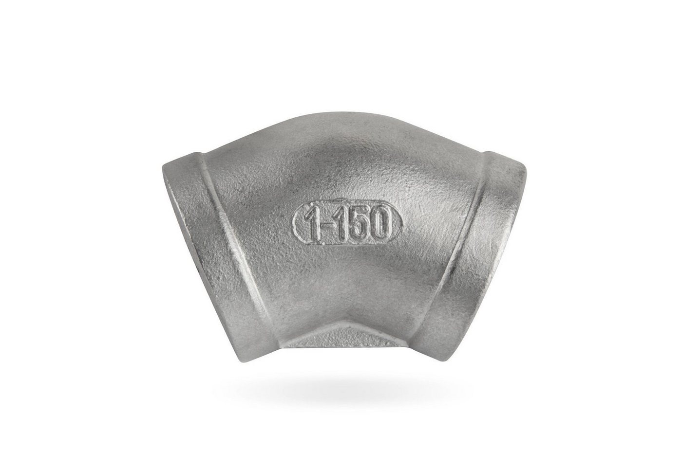 Thumbnail - GEBO Gewindefitting Edelstahl Fitting #120 Winkel 1 1/4 Zoll 45° Rohrwinkel