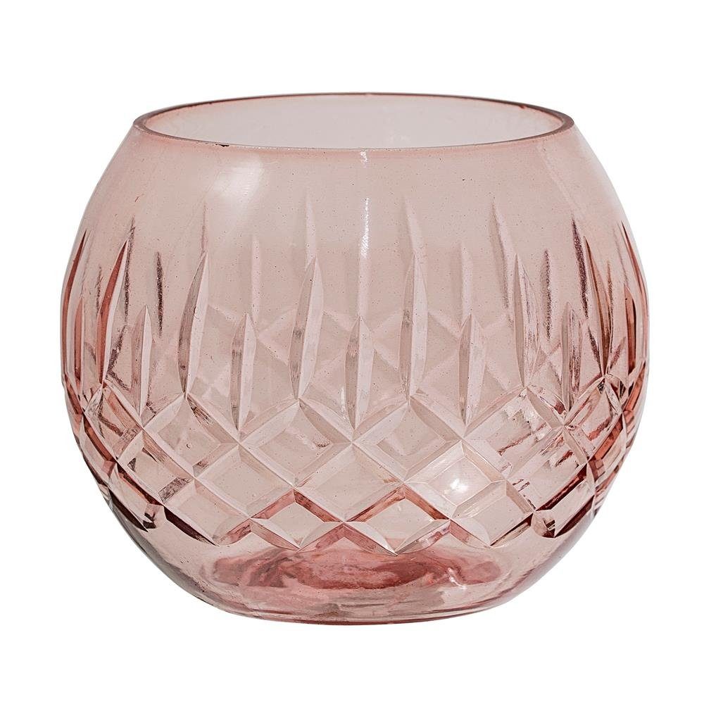 Bloomingville Teelichthalter Netra Rose Glas, kleiner Kerzenhalter dänisches Design. € 14,99
