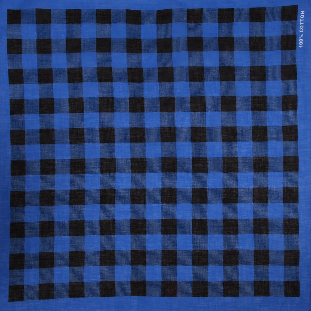 Goodman Design Bandana Bandana Kopftuch Halstuch Design: Karo Farbe: blau, 100% Baumwolle