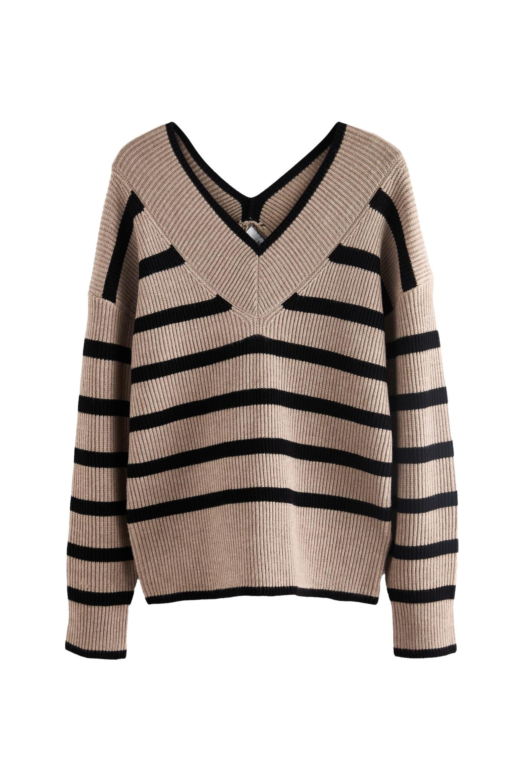 Next V-Ausschnitt-Pullover Gerippter Pullover mit V-Ausschnitt günstig online kaufen