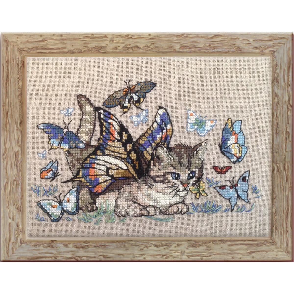 Kreativset Nimue Kreuzstich Set "Chapillon", Zählmuster, 151K, 15x9,5cm