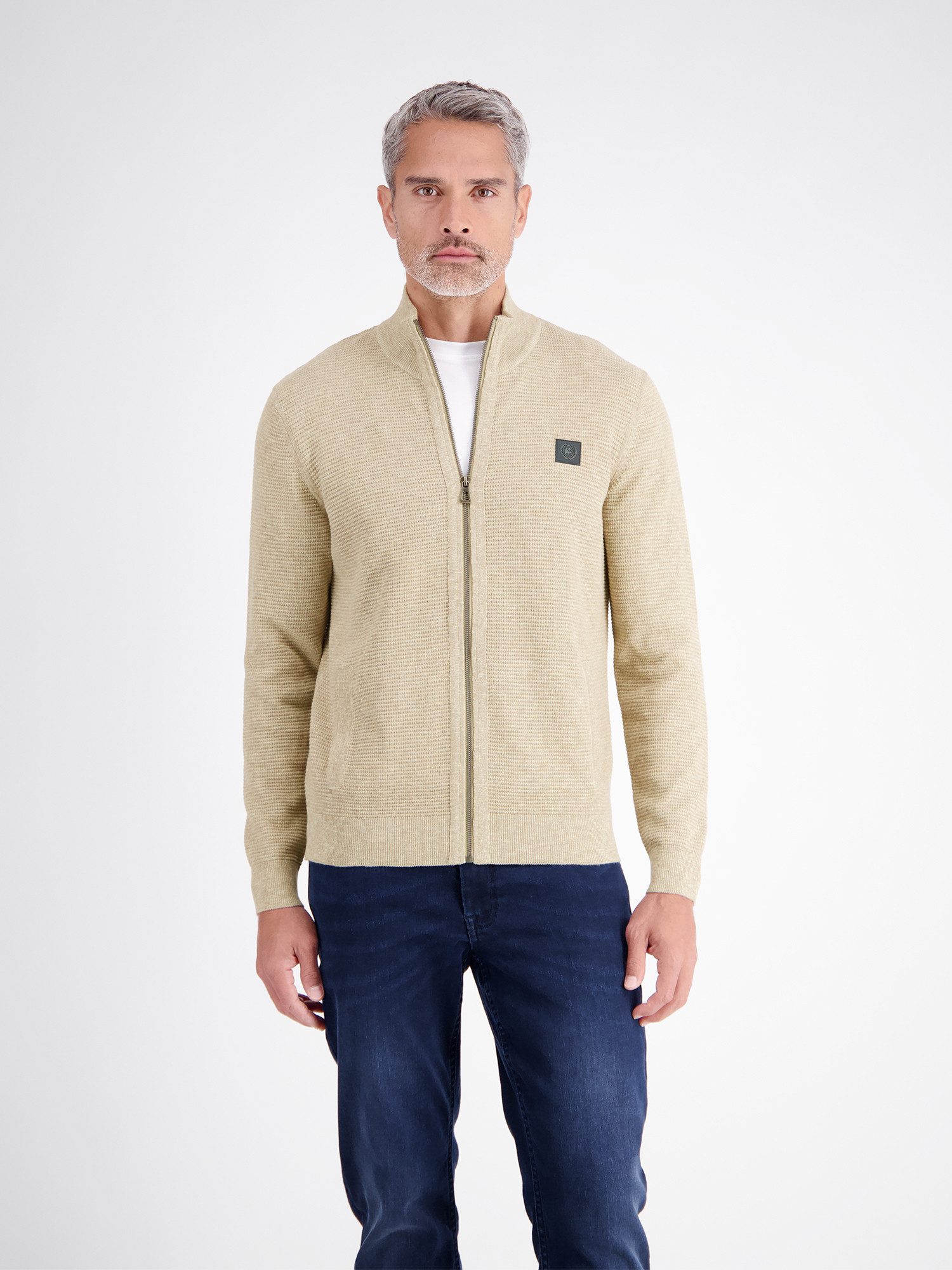 LERROS Strickjacke Sportive Strickjacke aus hochwertiger Baumwolle