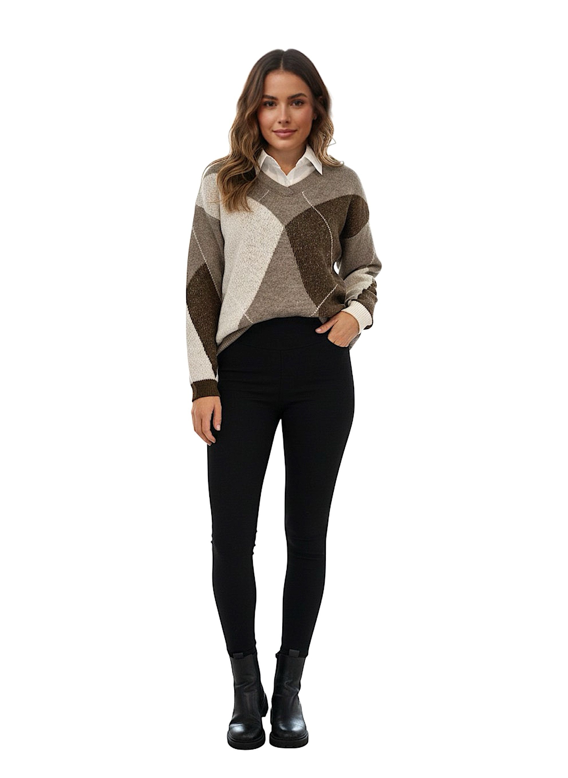 Worldclassca Strickpullover WORLDCLASSCA Strickpullover Kariert Karo mit Bl günstig online kaufen