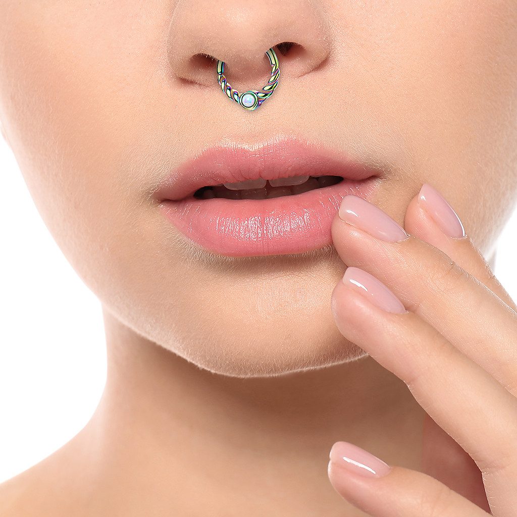 Taffstyle Nasenpiercing Septum Tragus Ring Oval günstig online kaufen
