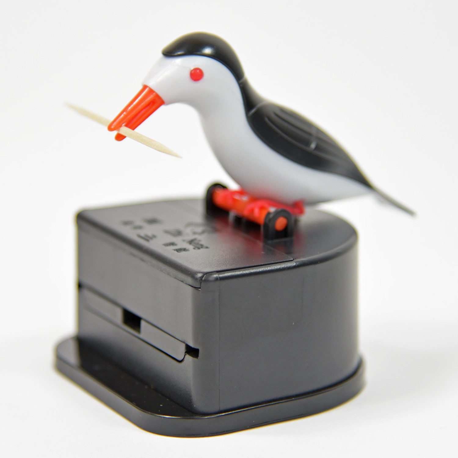 Kögler Zahnstocherspender Vogel Zahnstocherspender in schwarz-weiß