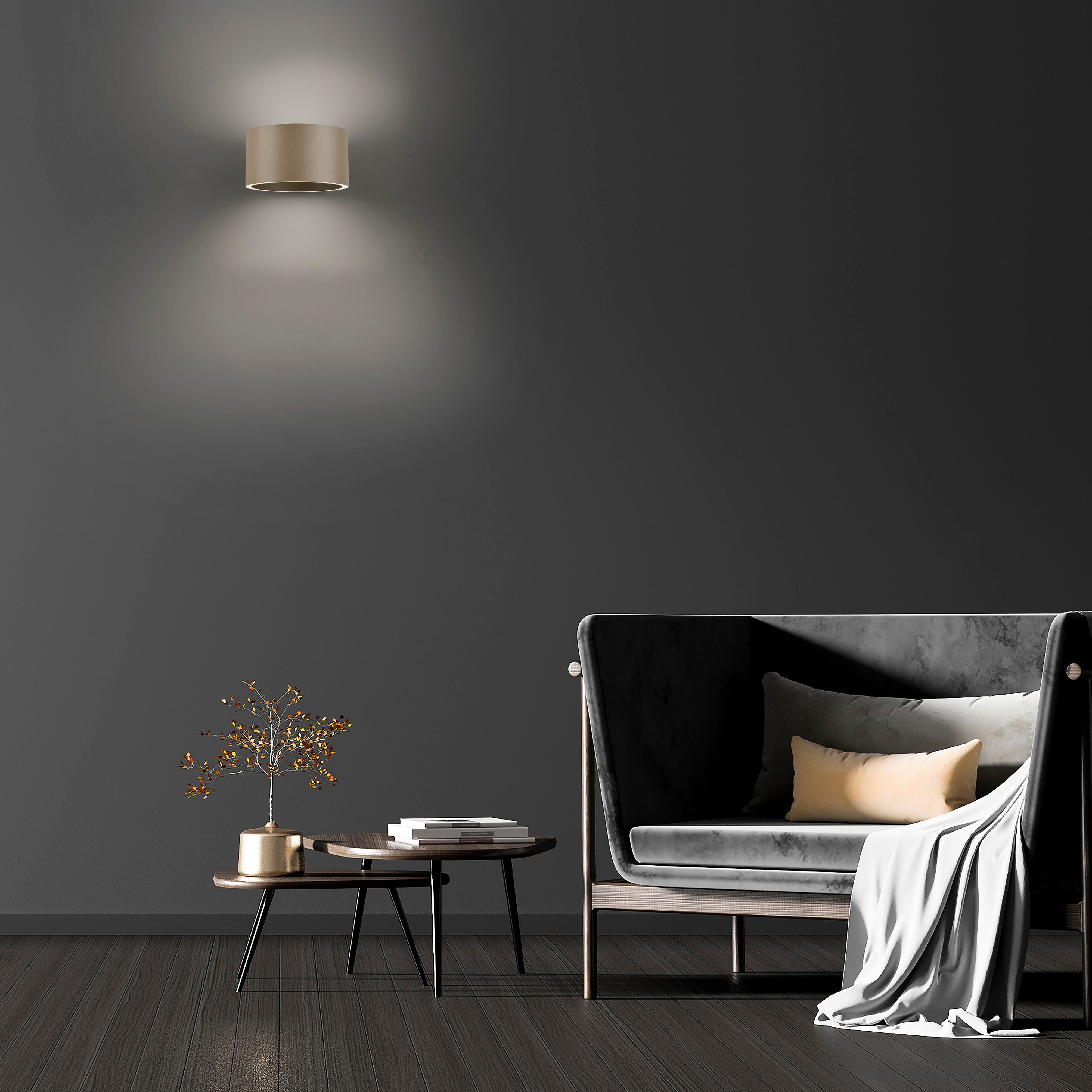 Neuhaus PURE LED Wandleuchte PURE Clipse, LED fest integriert, Warmweiß, Lichtaustritt oben und unten, dimmfähig